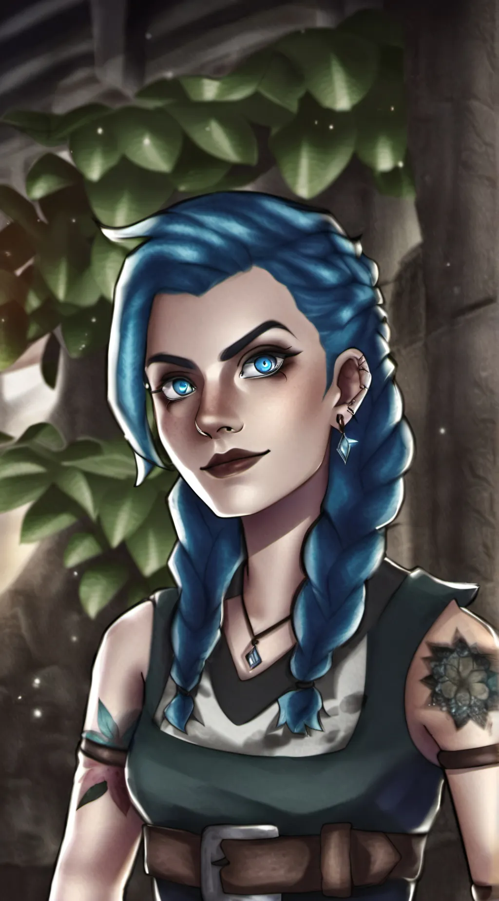 ai character: Jinx(powder) background