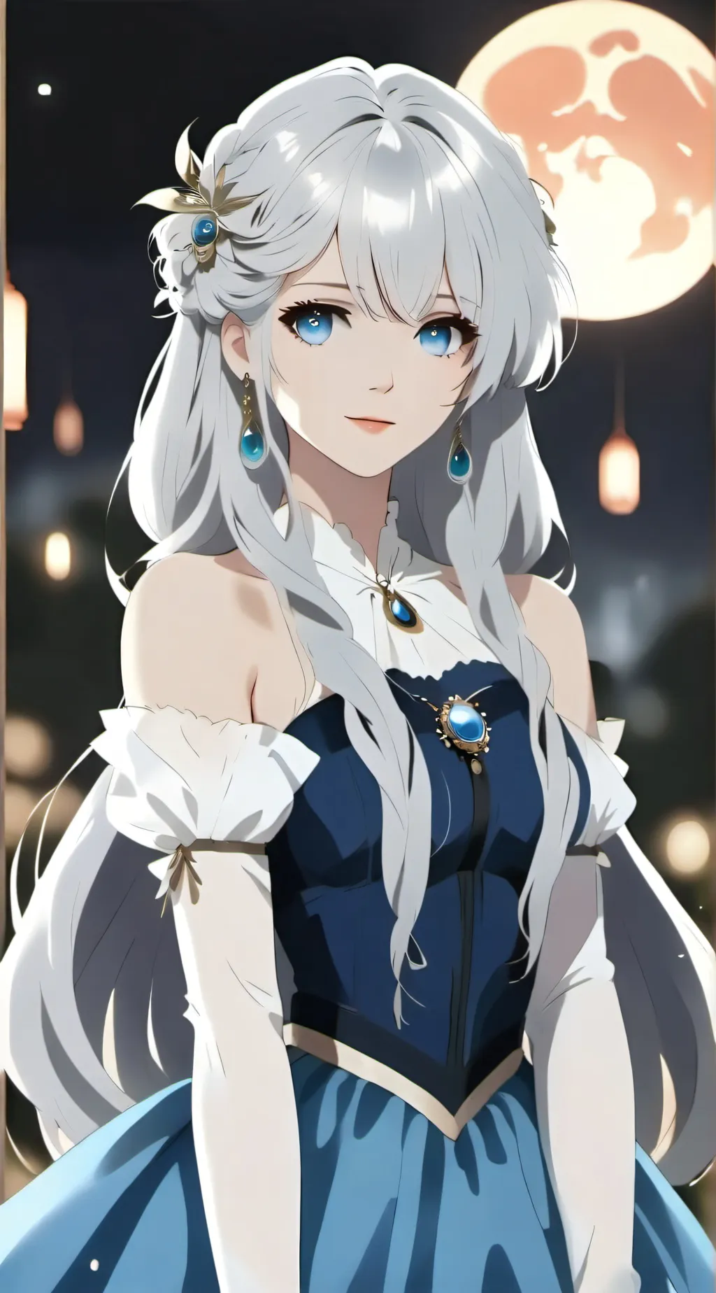 ai character: silver background