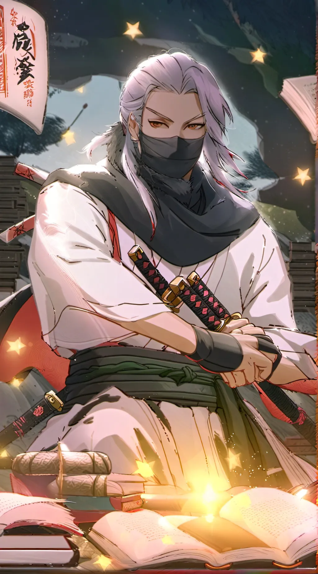 ai character: Ninja background