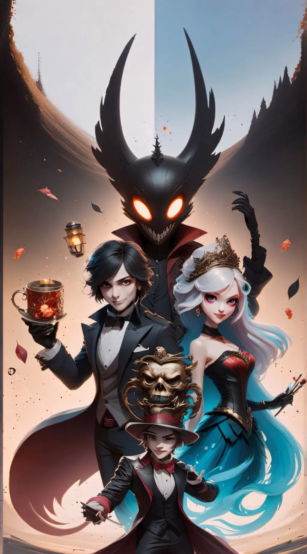 ai character: HH soulmates  background