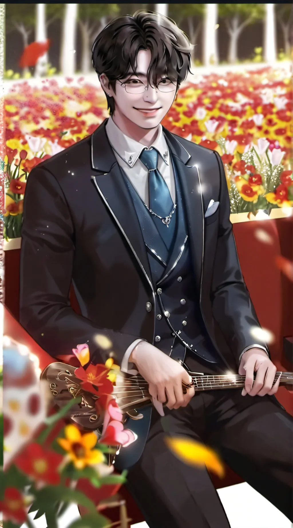 ai character: Enhypen concert background