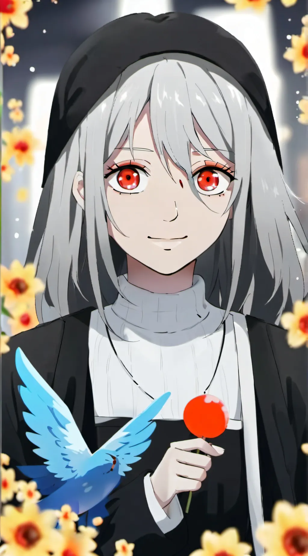 ai character: hazuko mitzaku  background