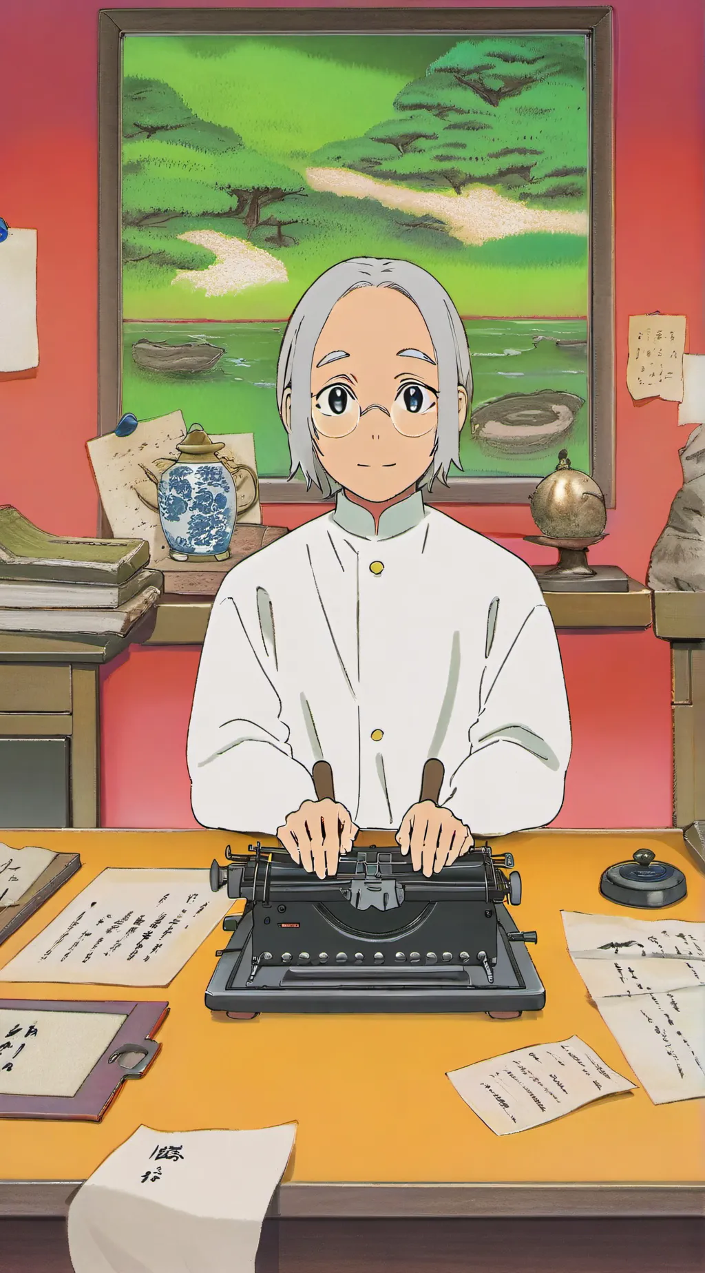 ai character: My worker 😌💅✨ background