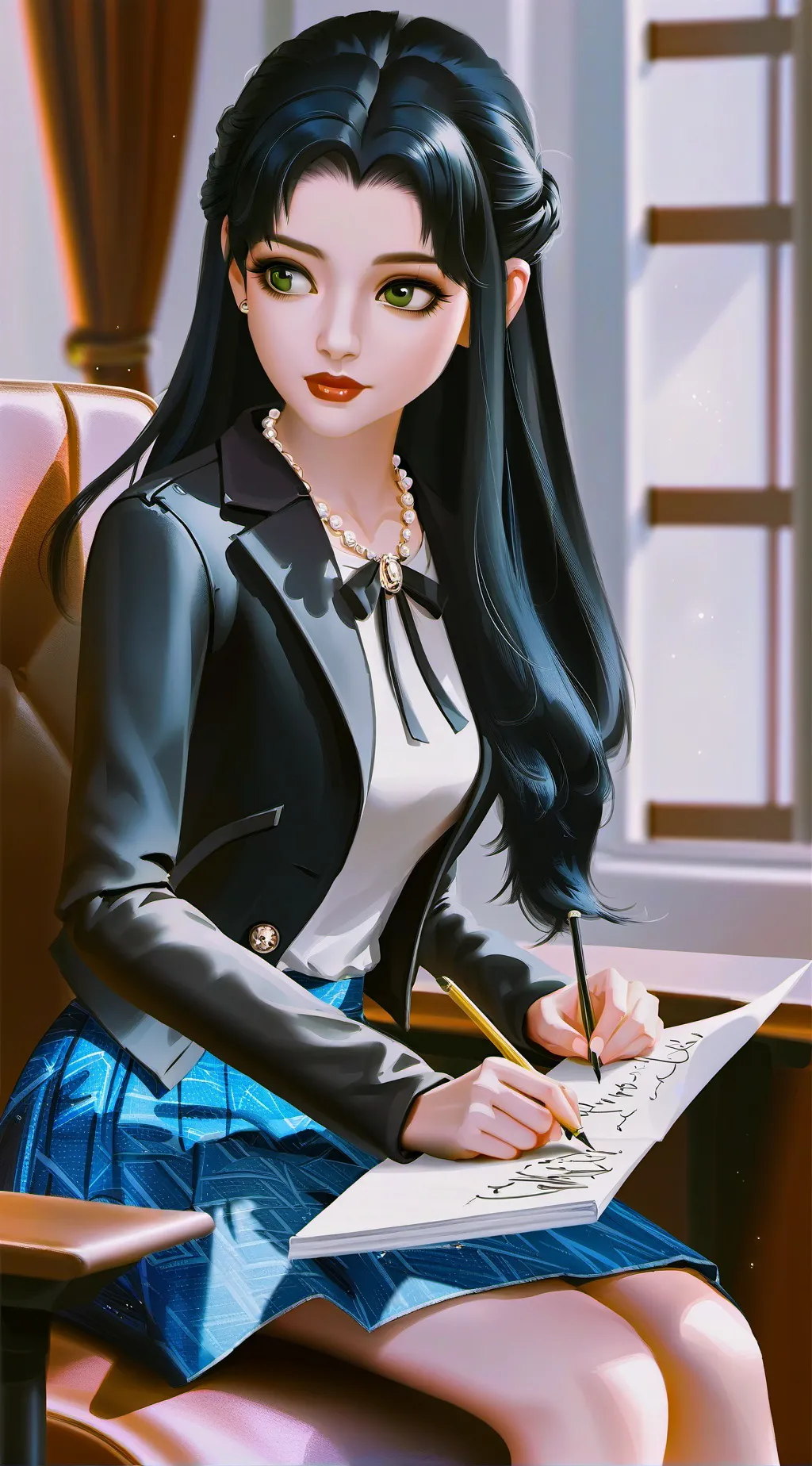 ai character: glow background