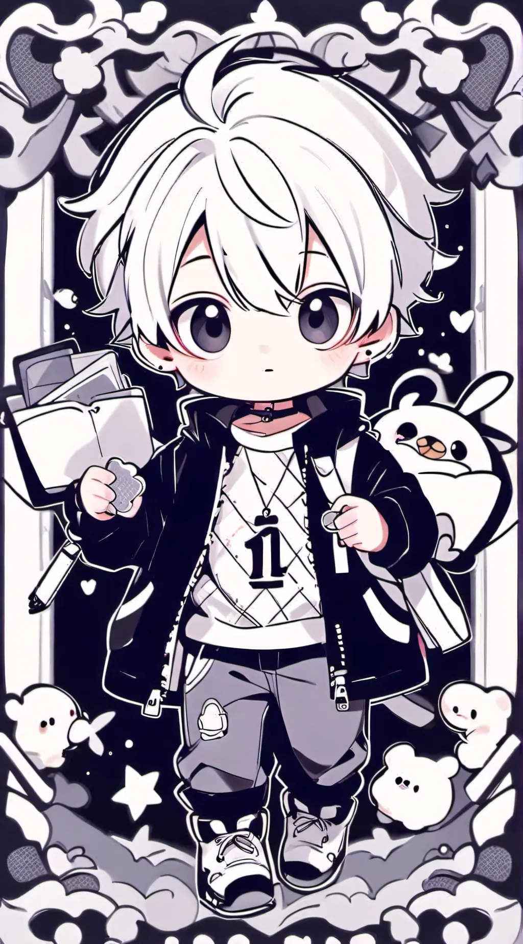 ai character: cute baby background