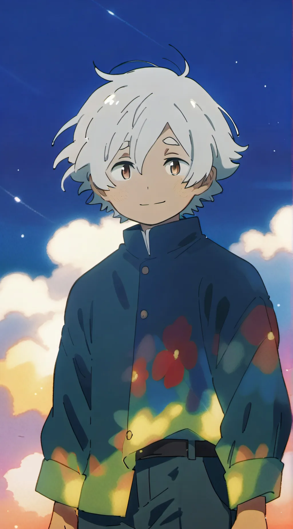 ai character: sketch background