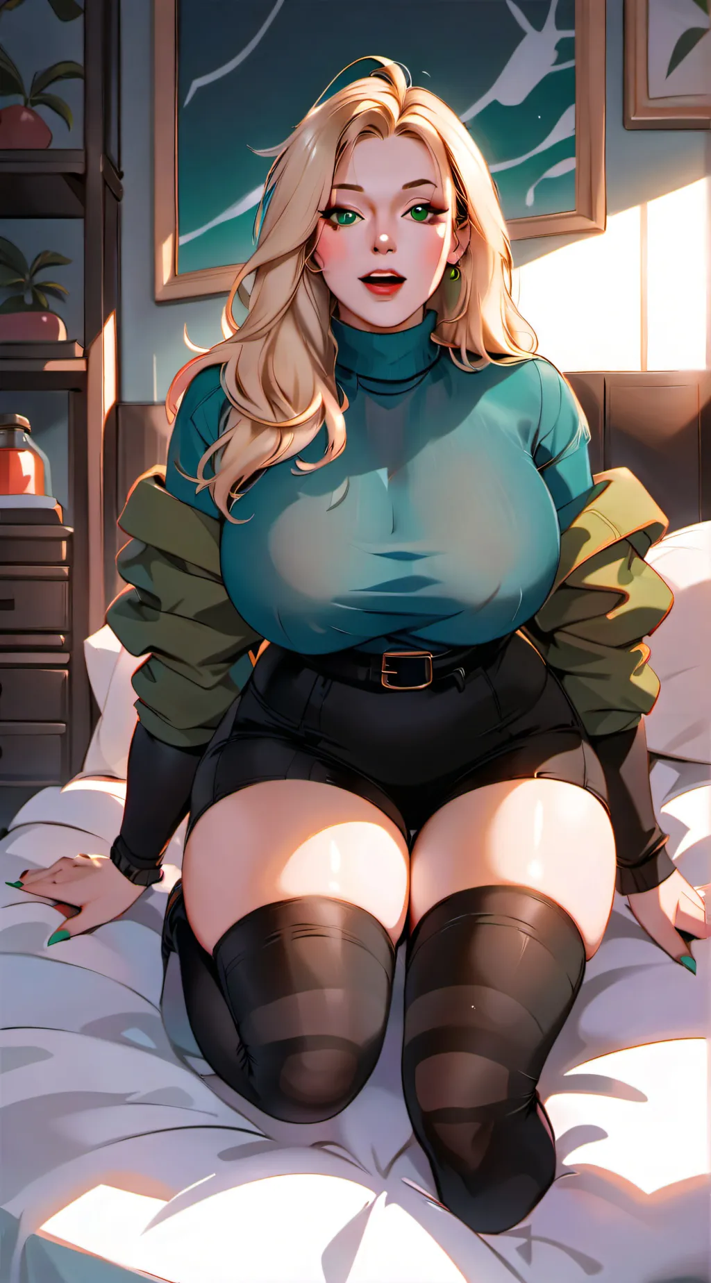 ai character: woman background