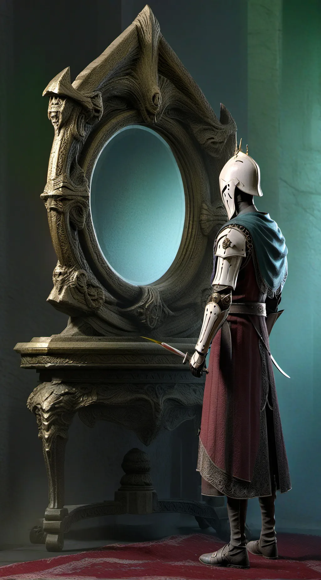 ai character: The mirror background