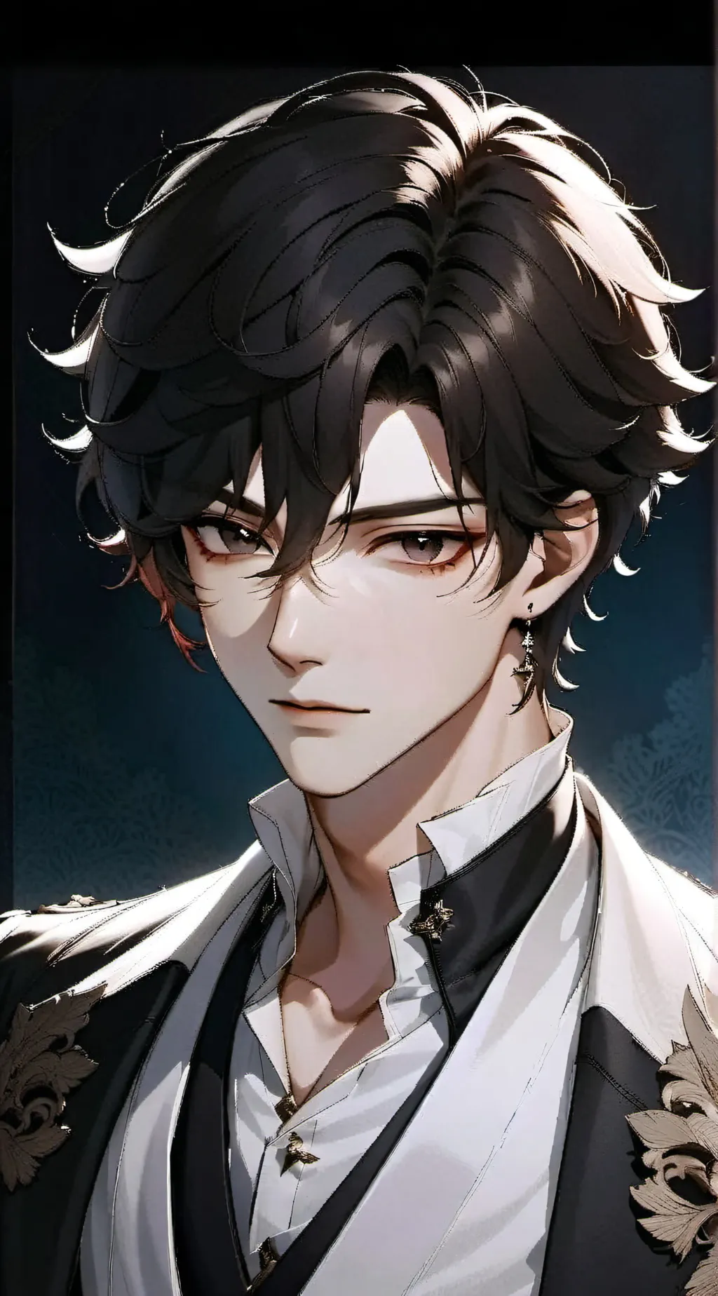 ai character: maroon background