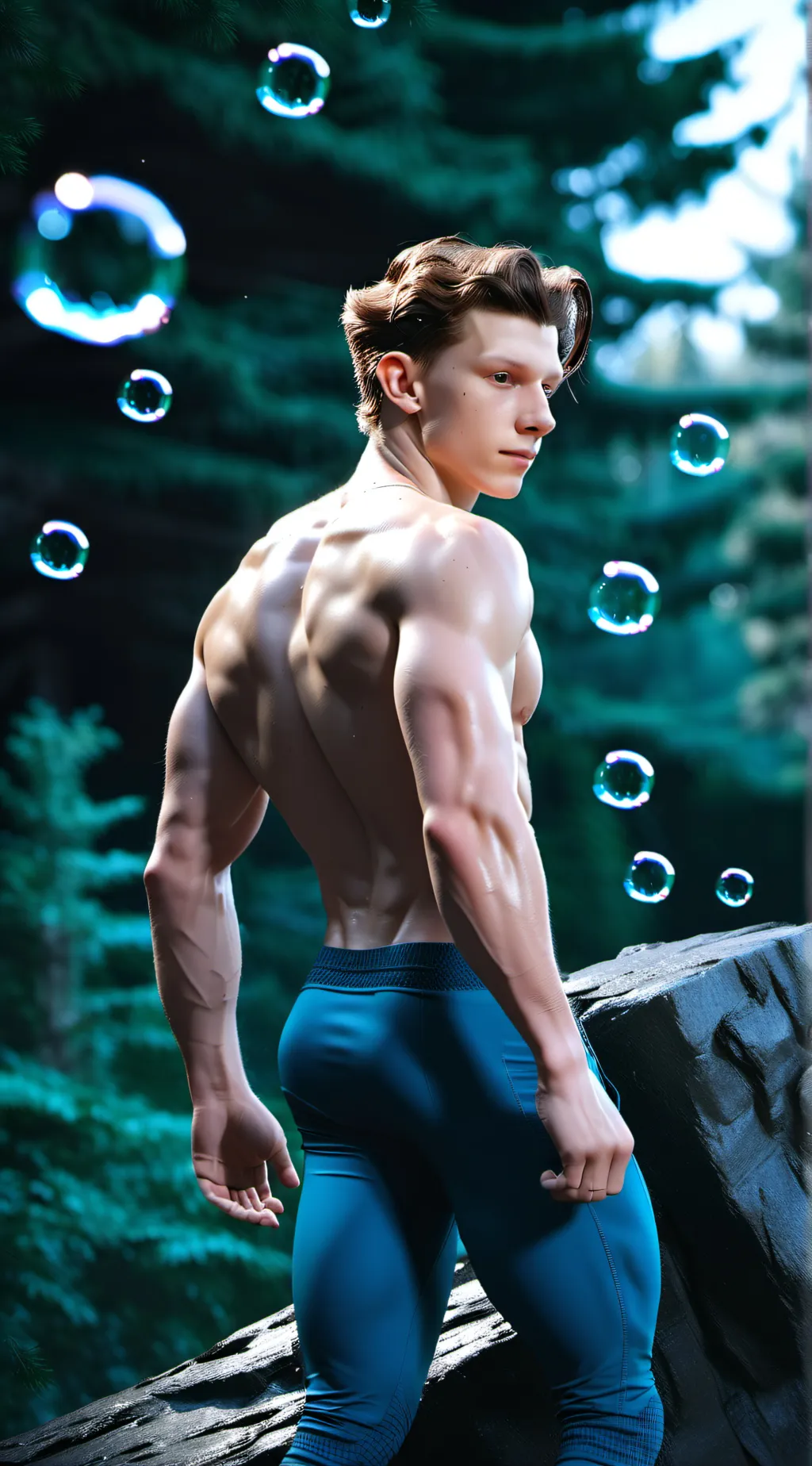 ai character: Tom holland  background