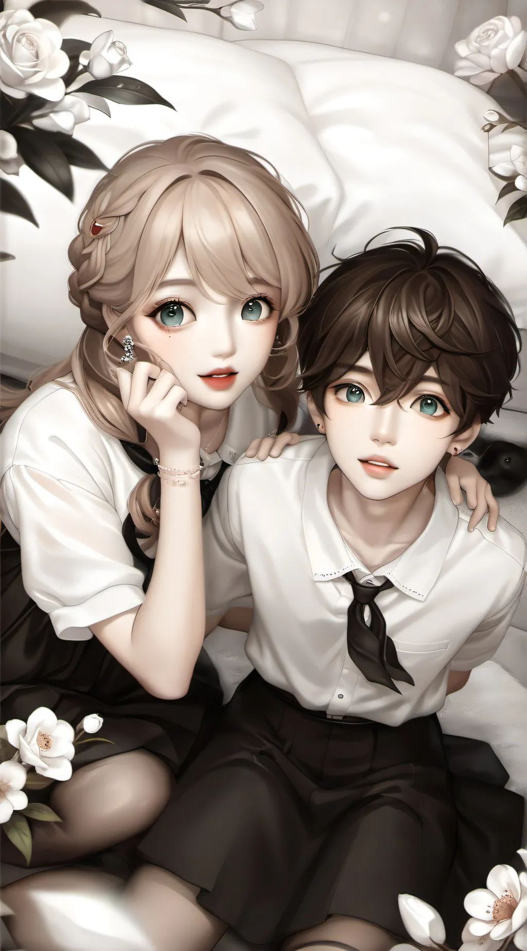 ai character: Liam and Lizzy background