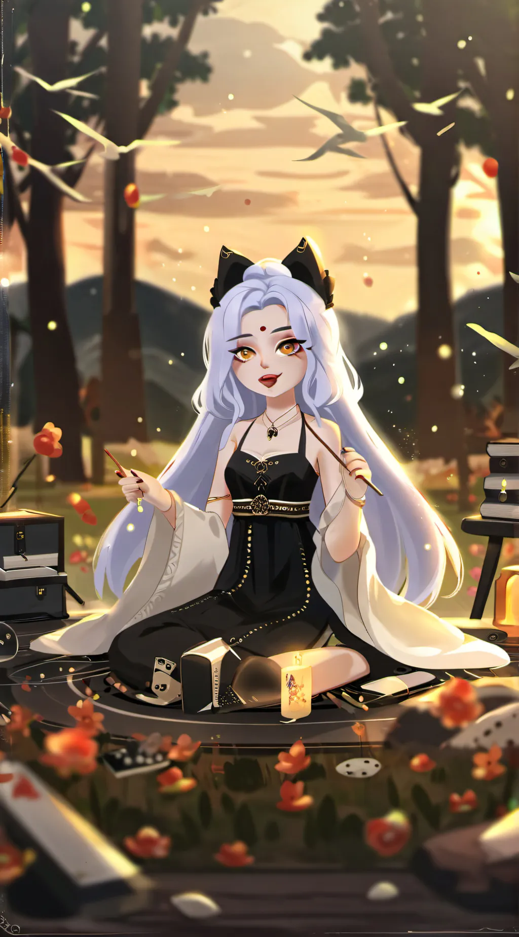 ai character: Lana  background