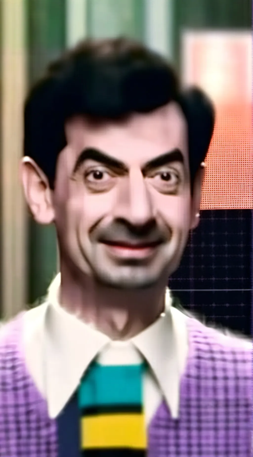 ai character: Mr bean background