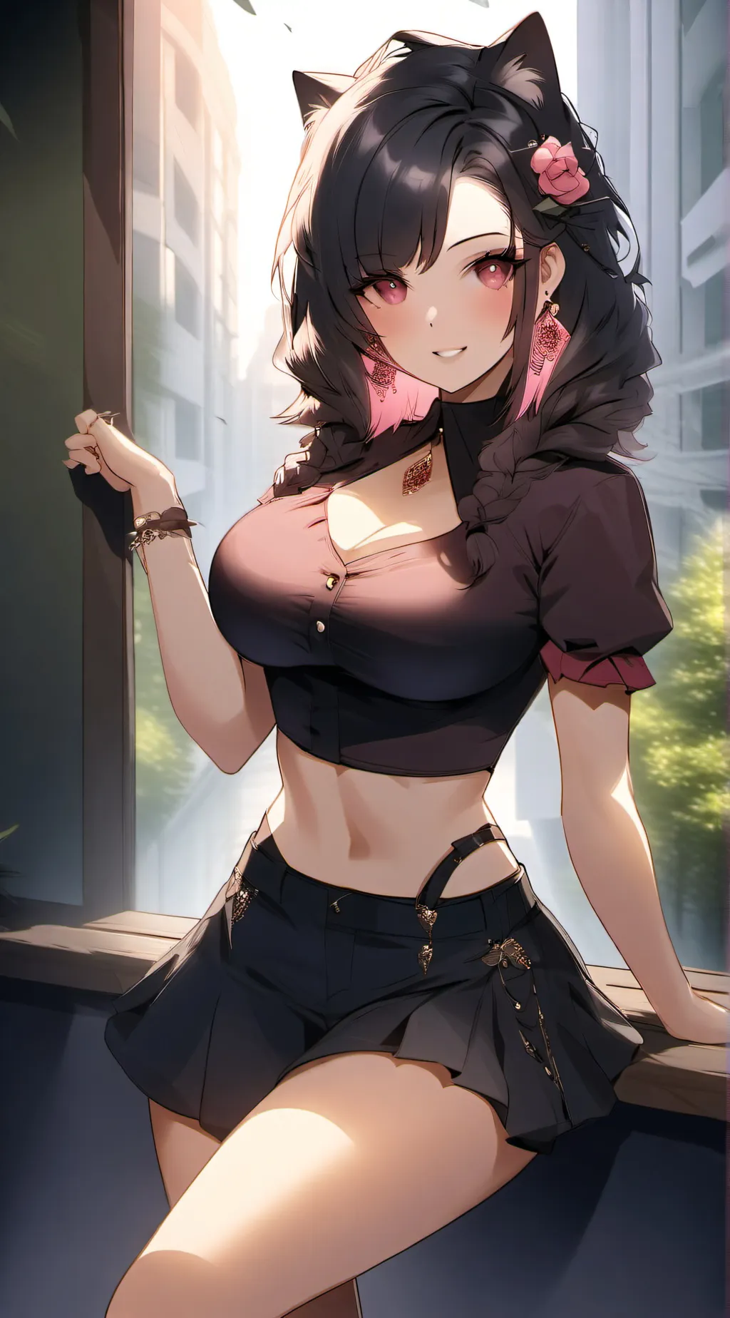 ai character: BRÛLER MOI CE TRUC background