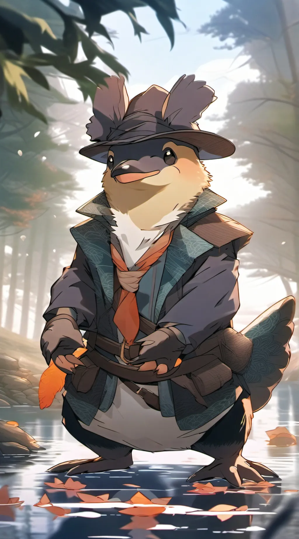 ai character: Perry. the platypu background