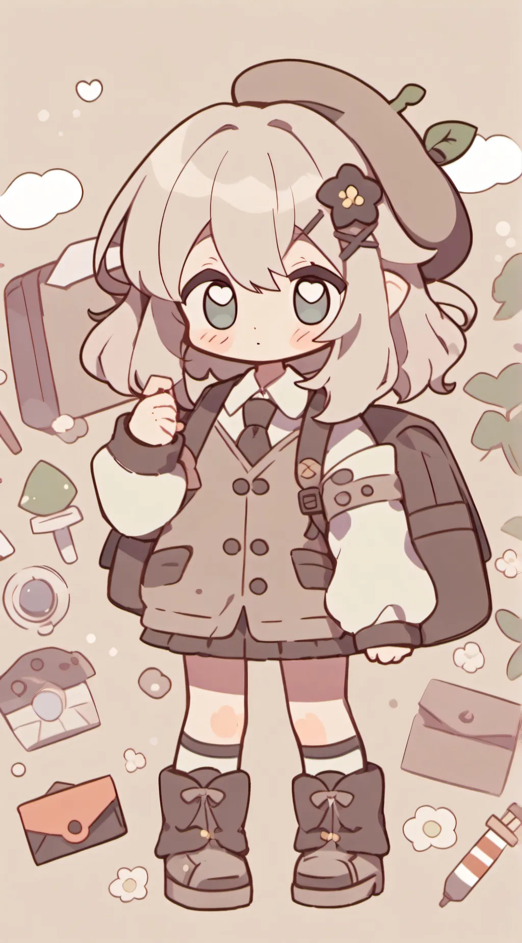 ai character: MHA fleld trip  background