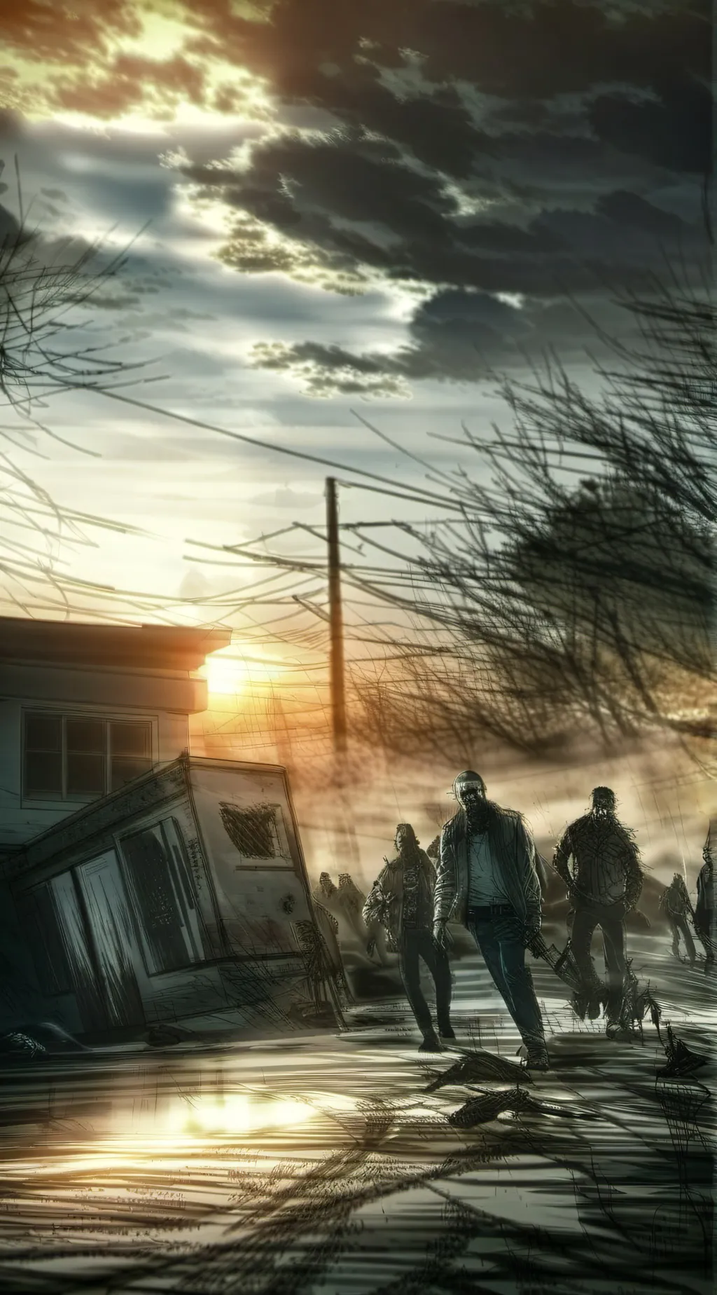 ai character: Zombie apocalypse  background