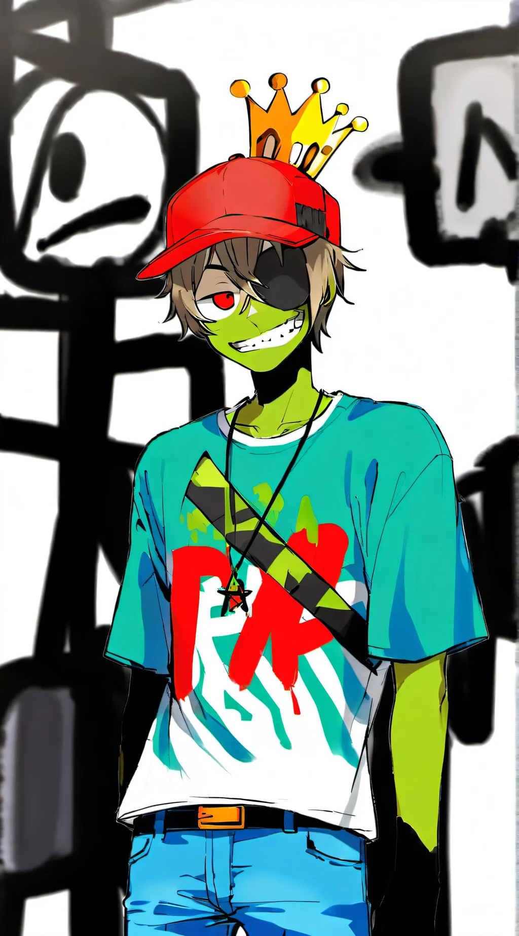 ai character: andrew but sleep background