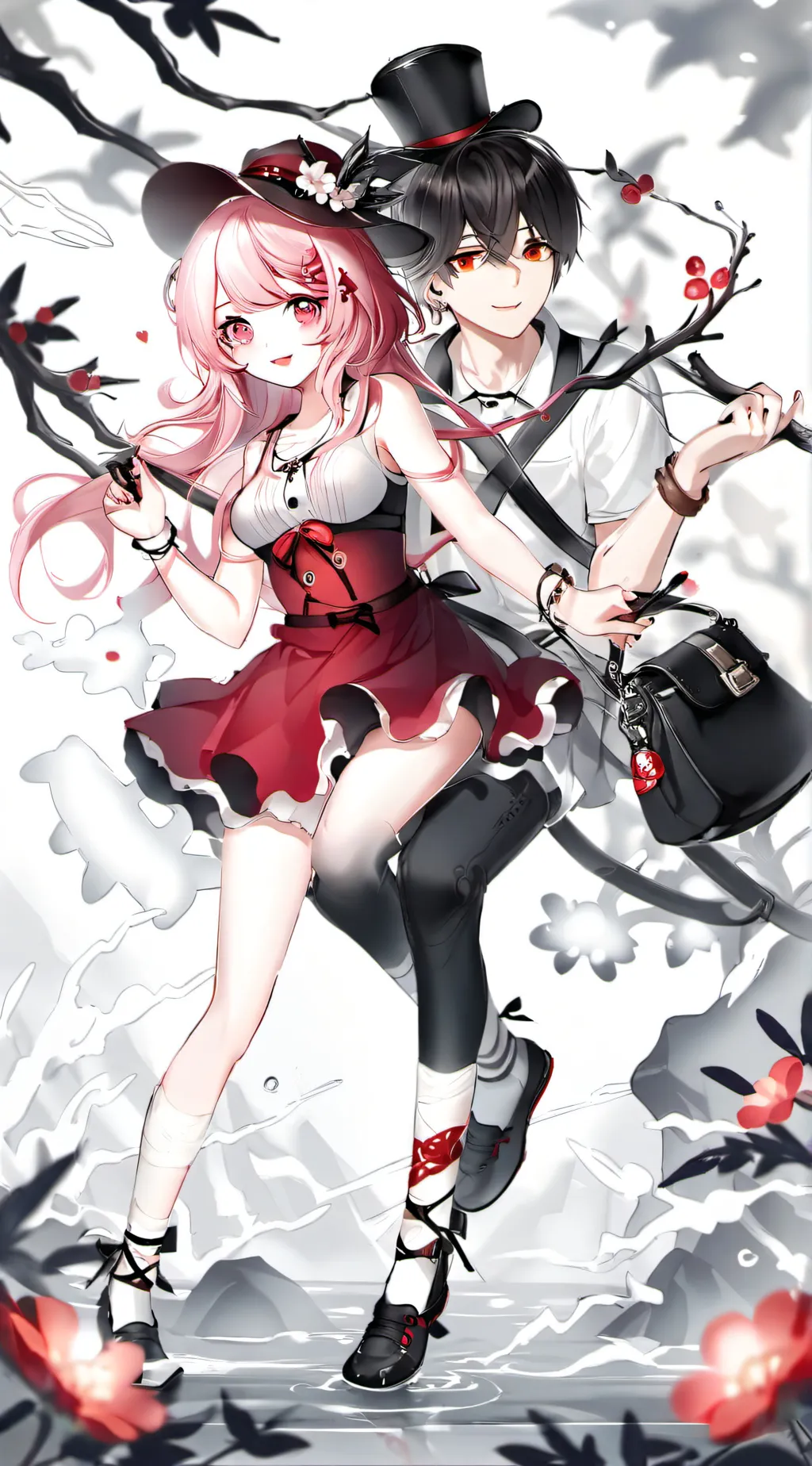 ai character: Nano and Alex  background