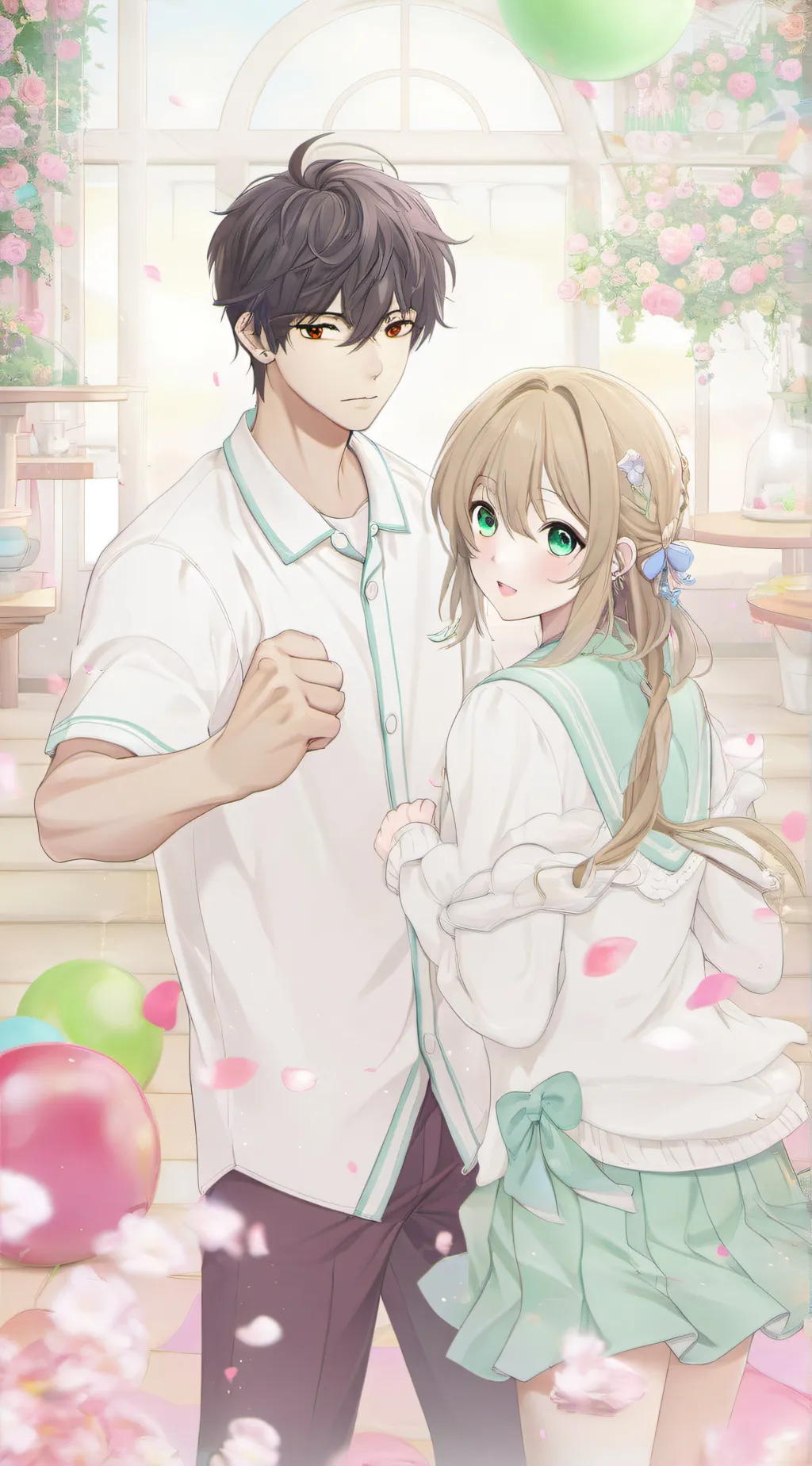 ai character: Asher and autumn  background