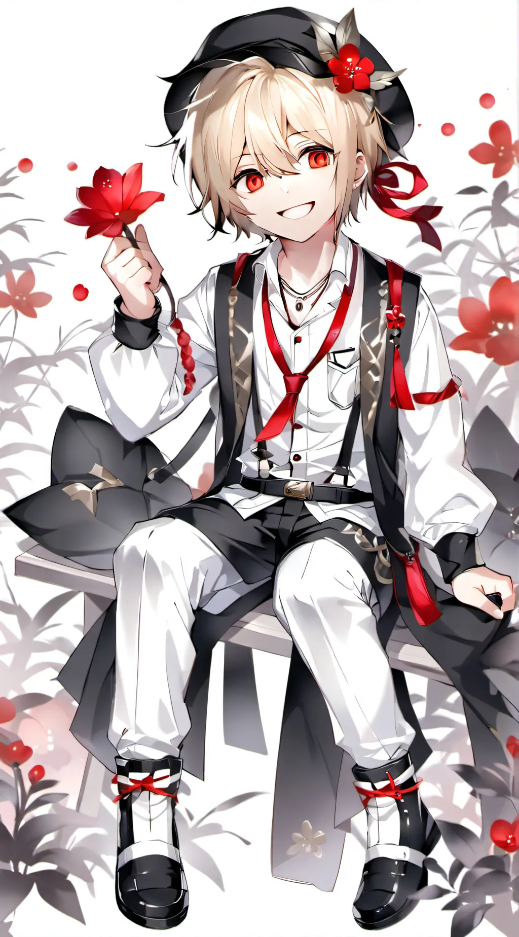 ai character: Young bakugo  background