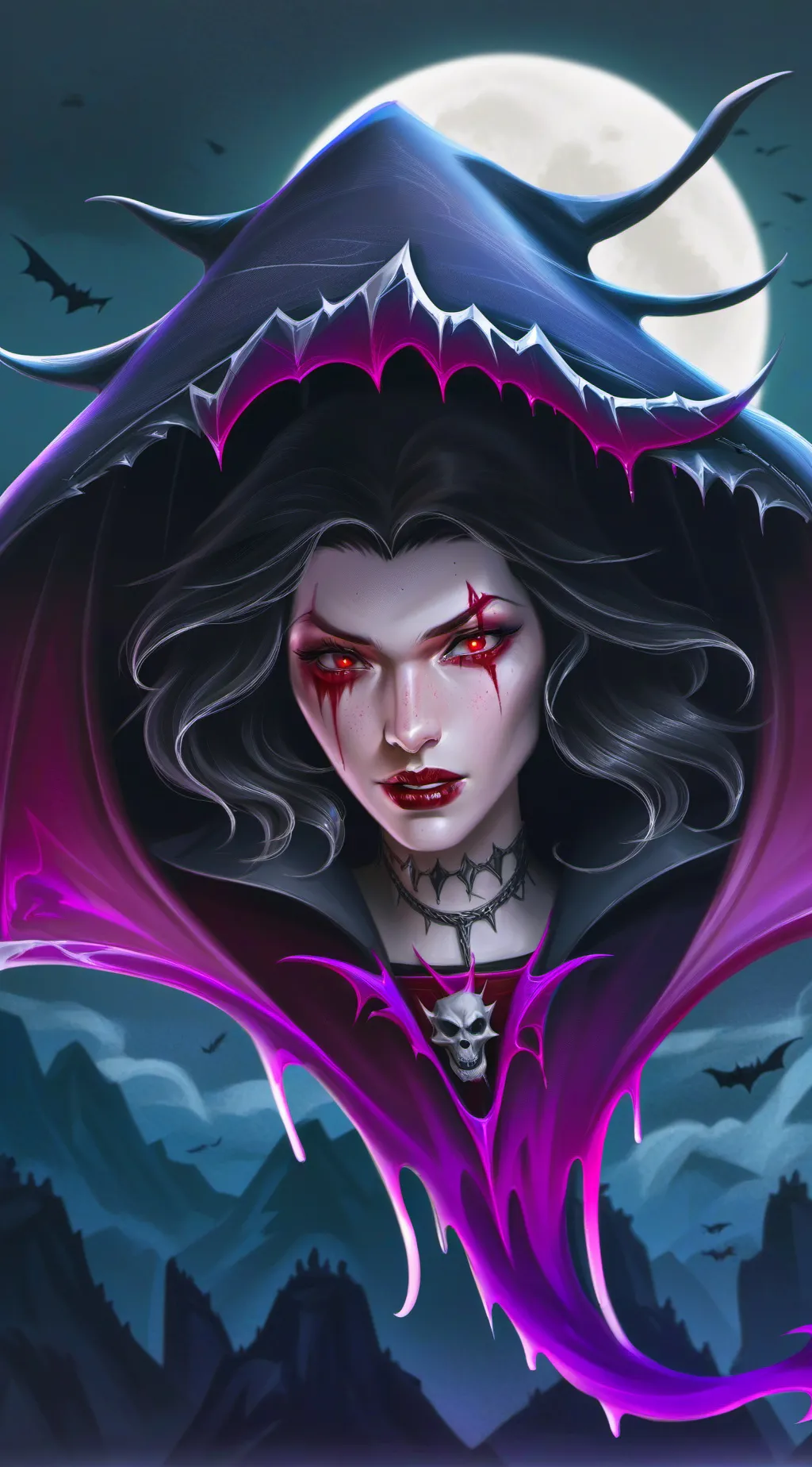 ai character: Vampire test background