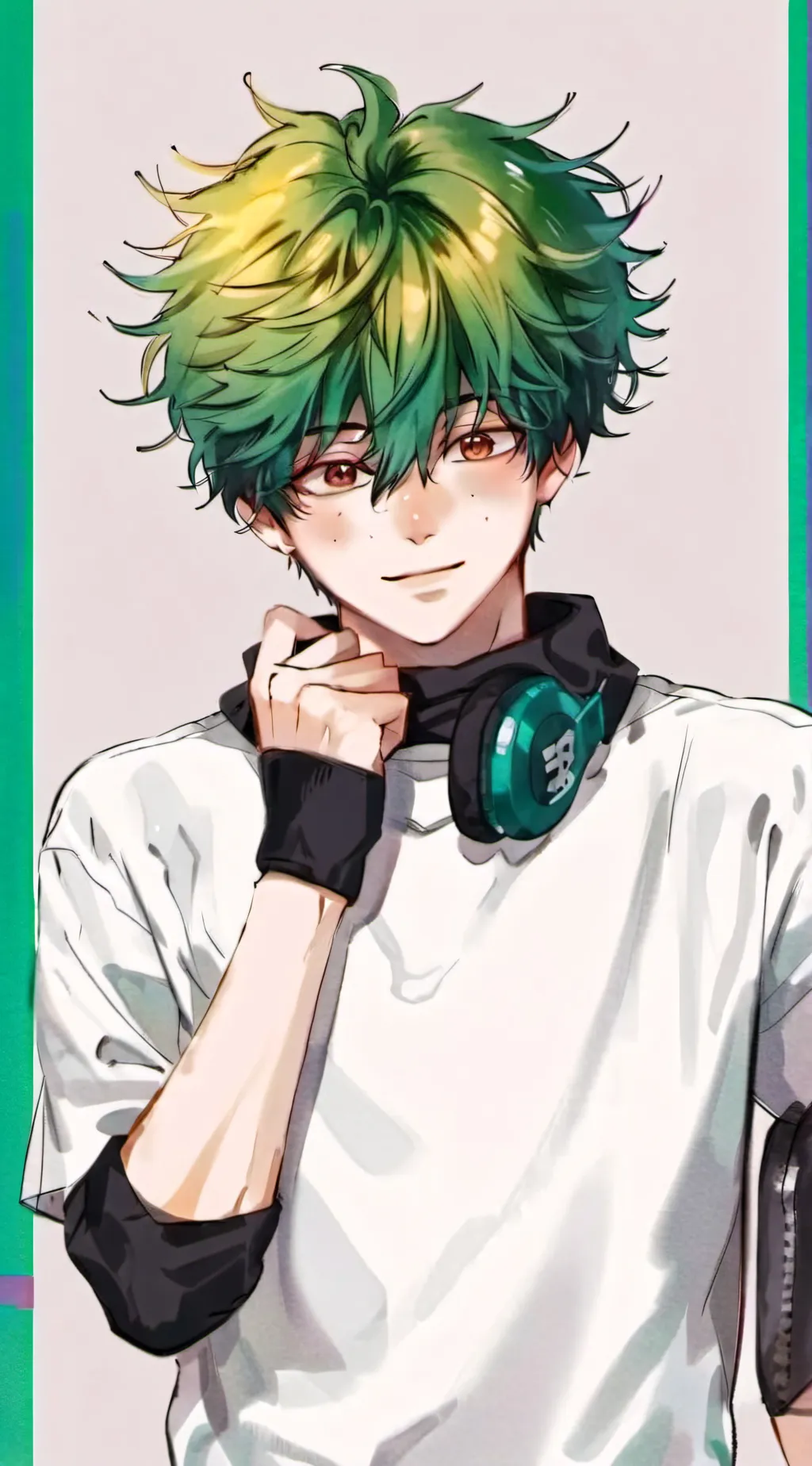 ai character: Izuku midoriya background