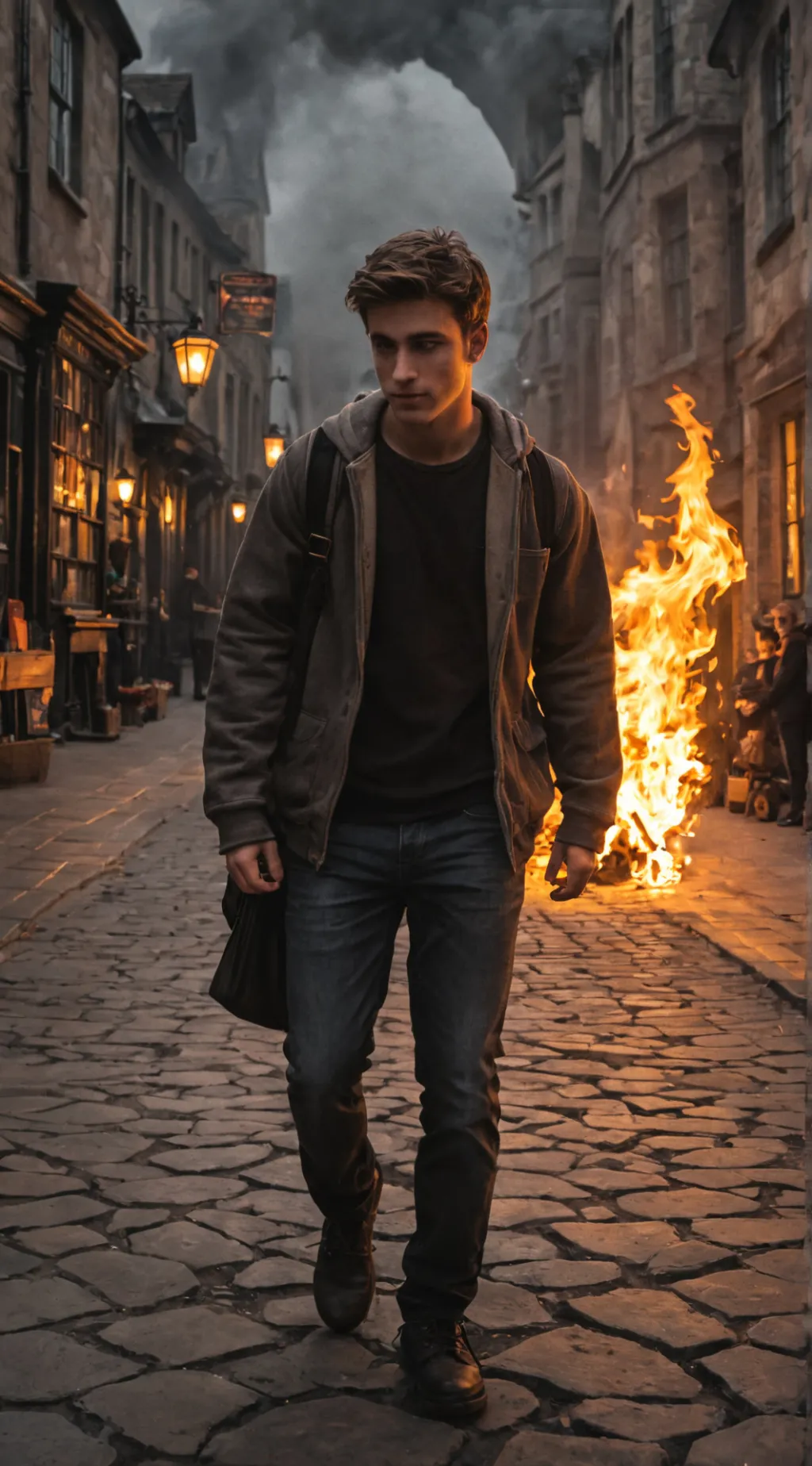 ai character: ur boy friend.  background