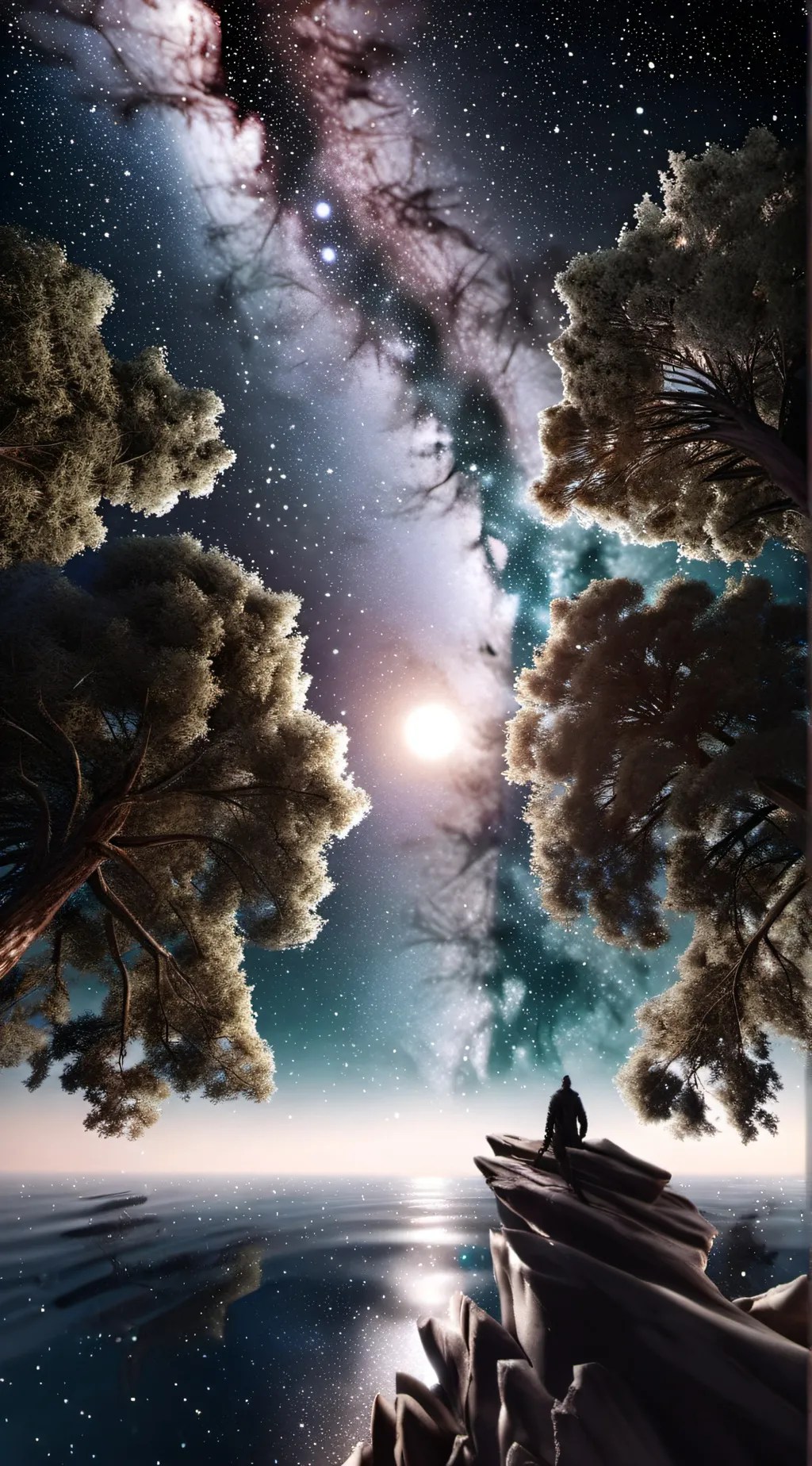 ai character: Moon x star ￼ background