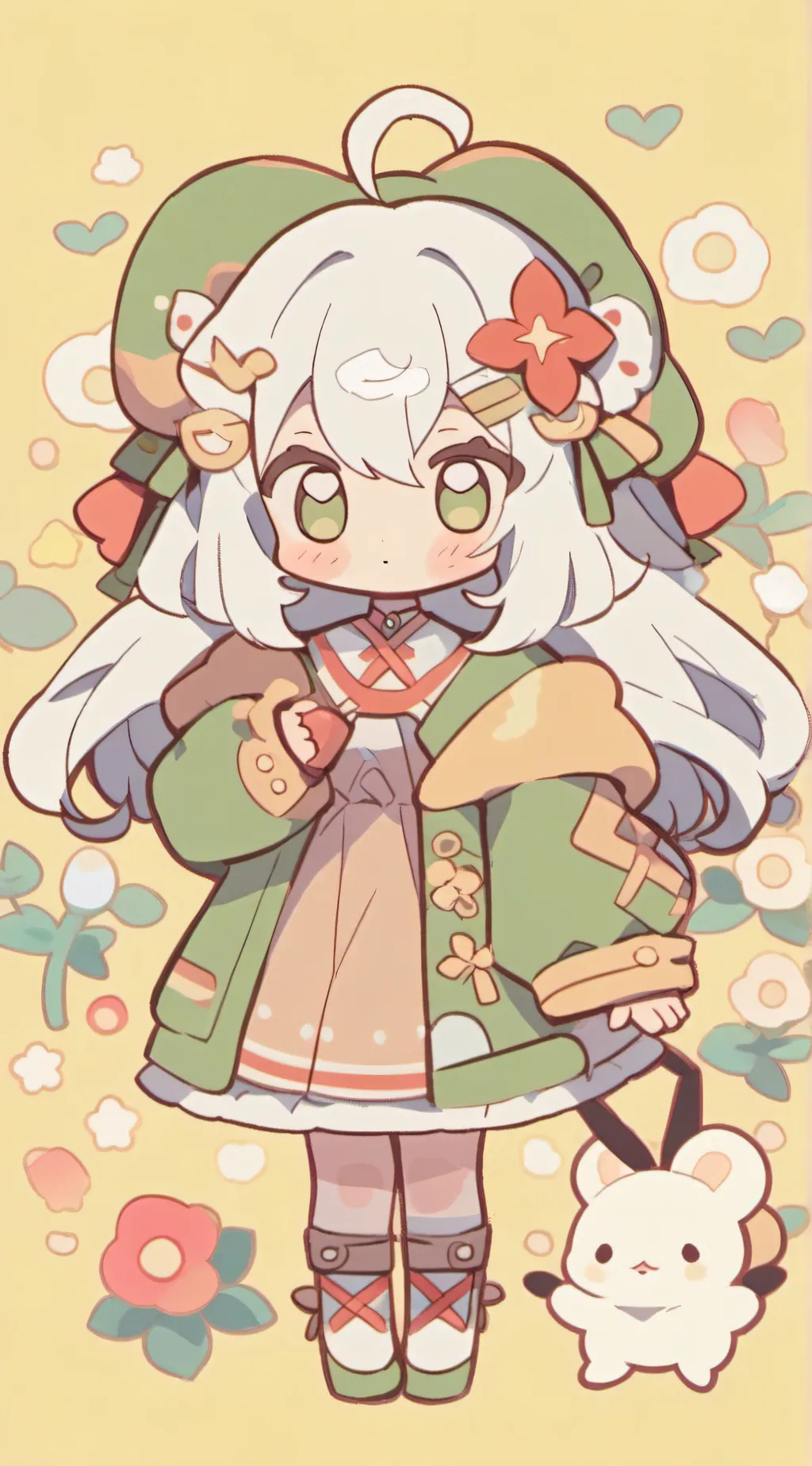 ai character: Mha library background