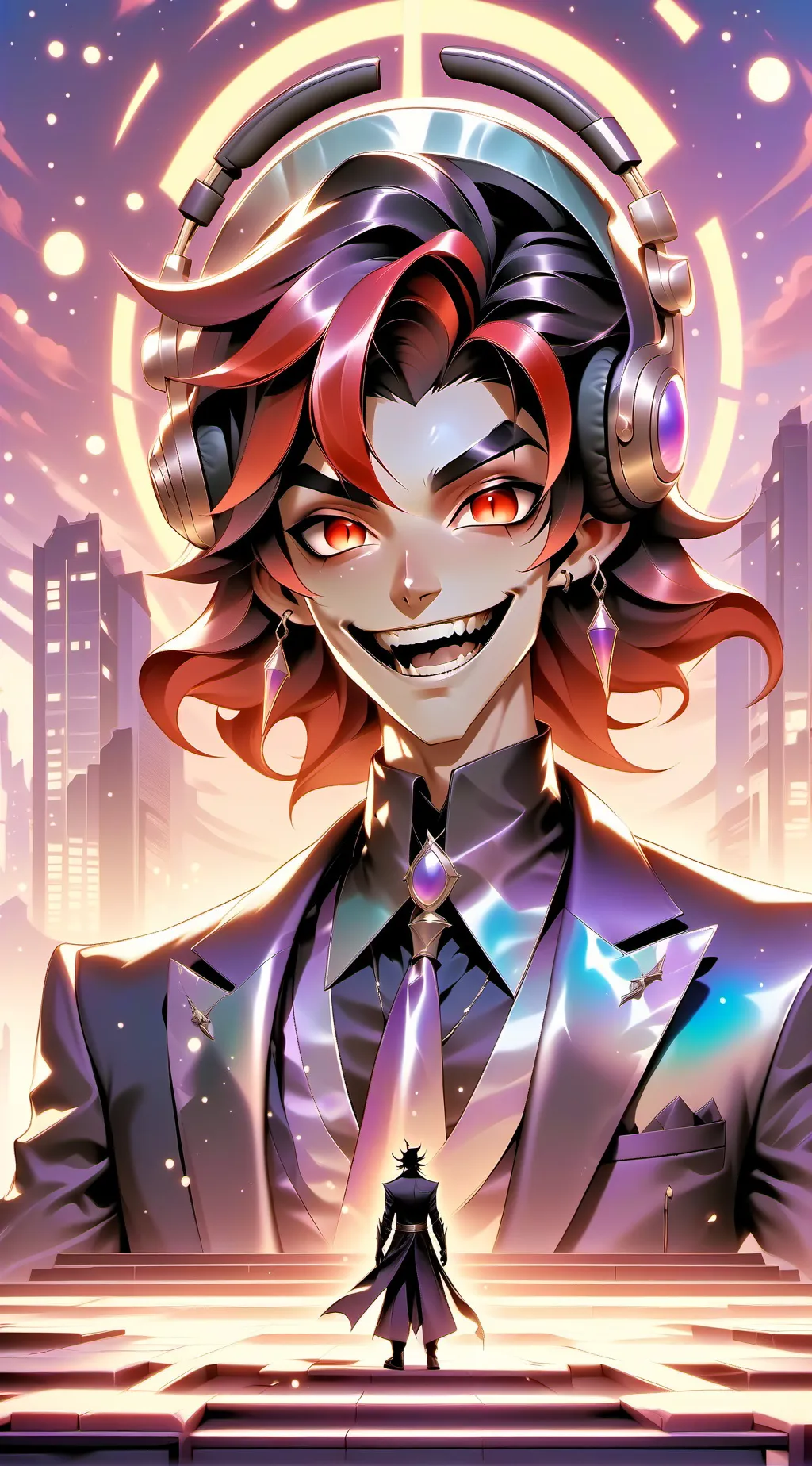 ai character: Radioapple background