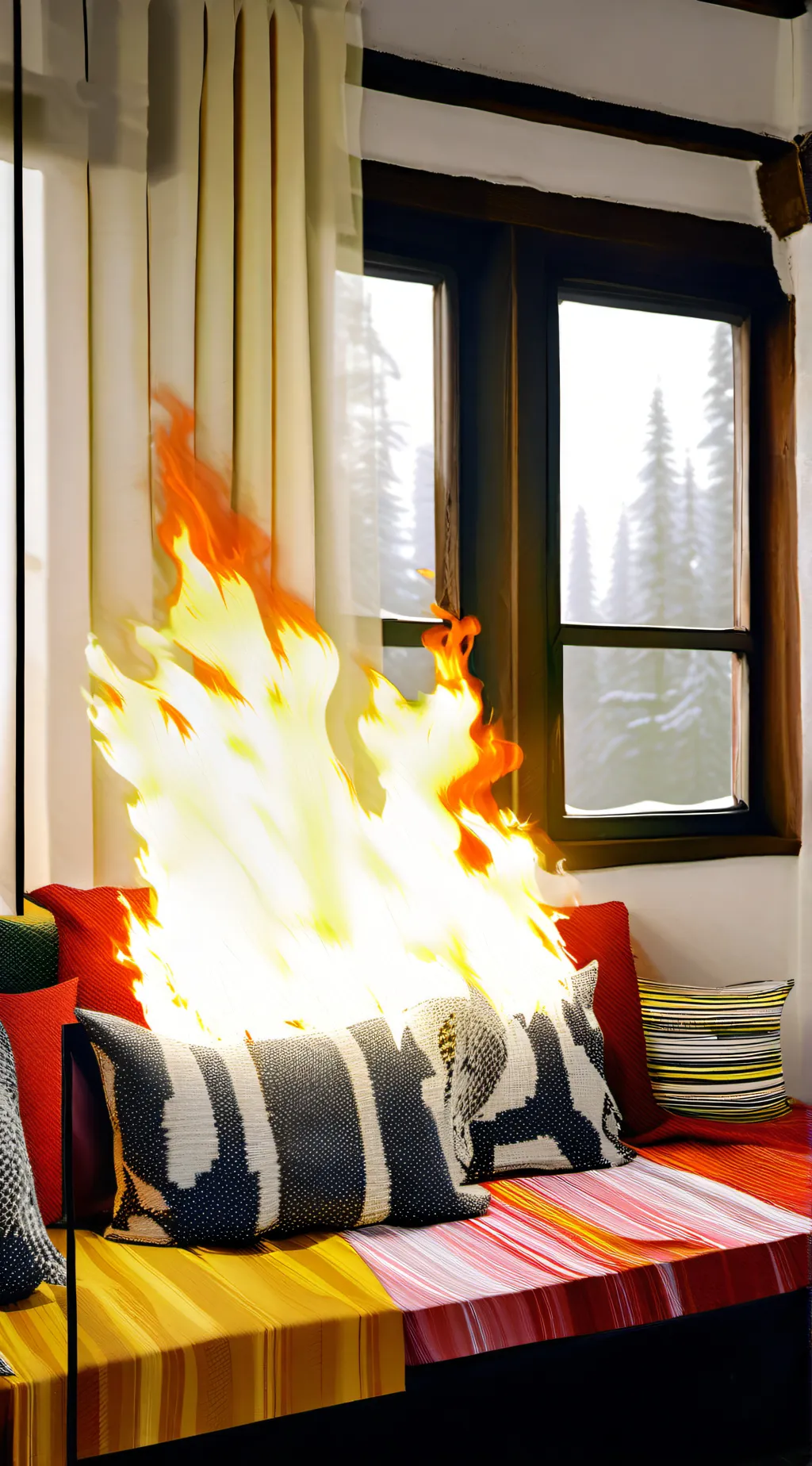 ai character: Burns pillow  background