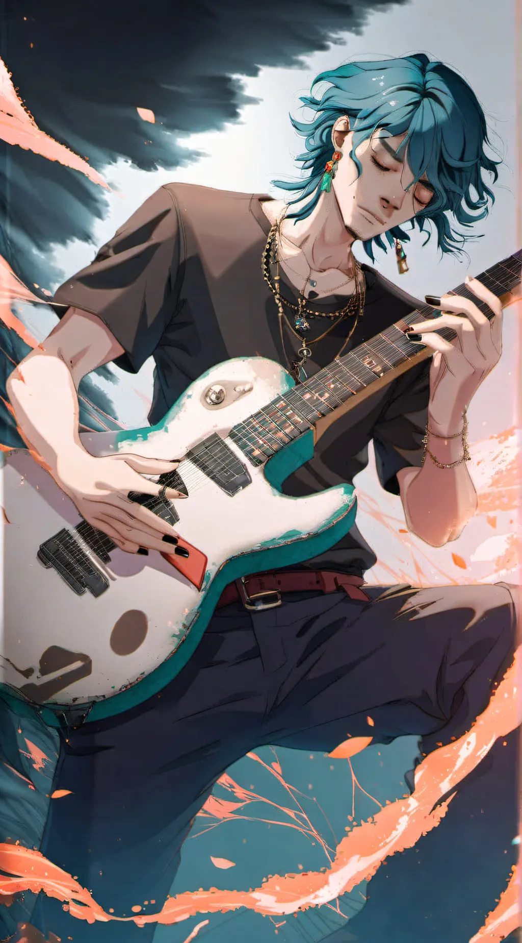 ai character: sally face _sal background