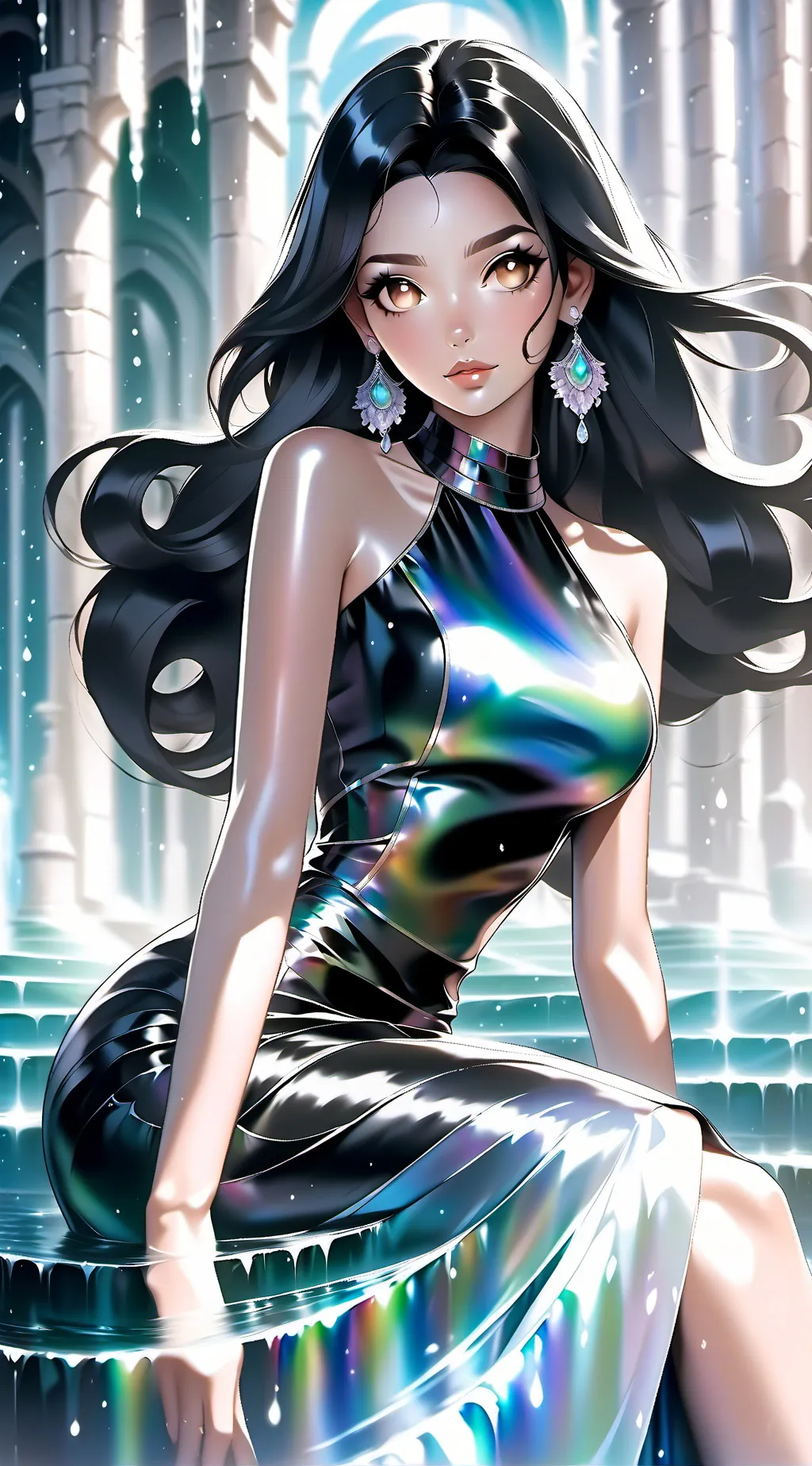 ai character: dark queen knight background