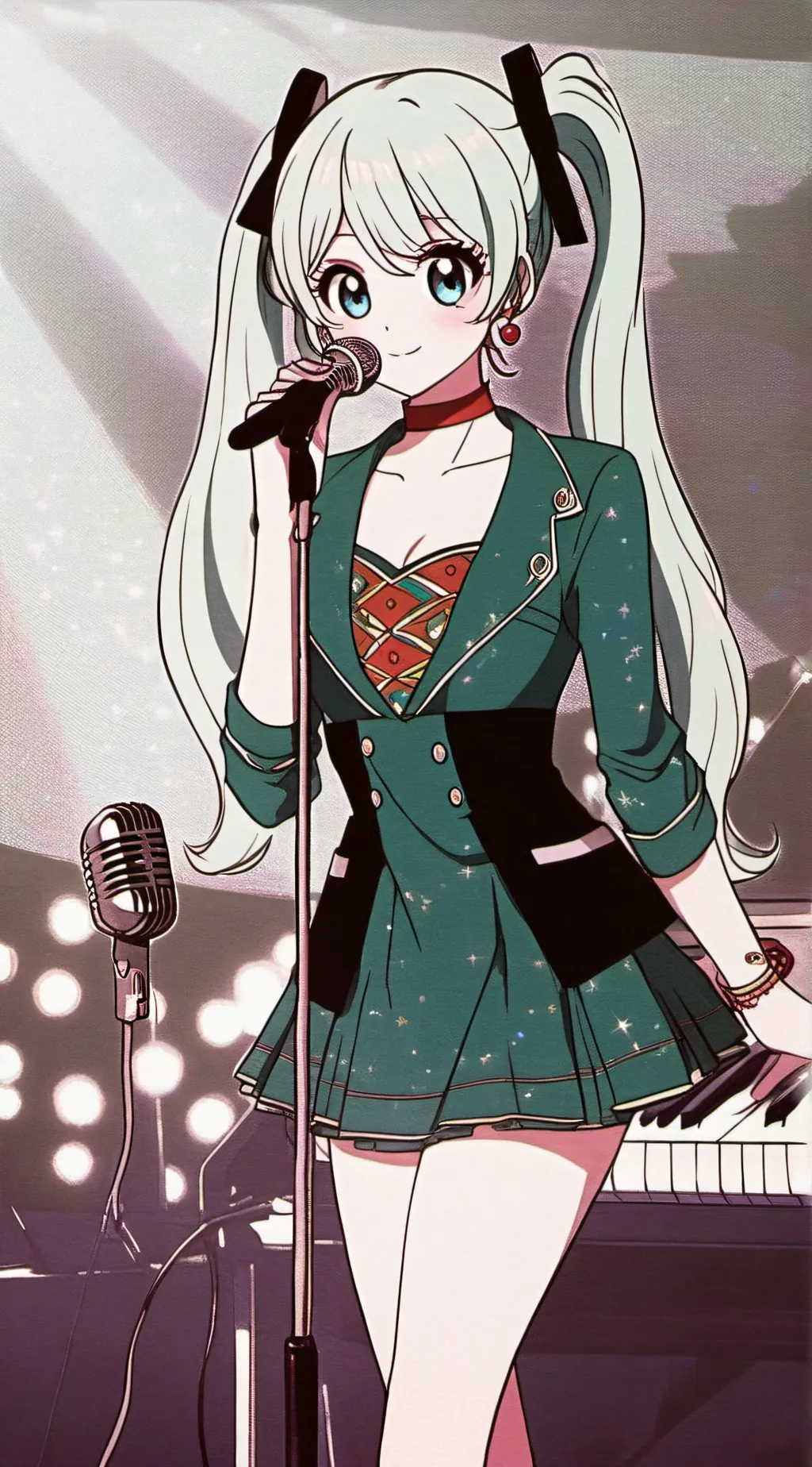 ai character: Hatsune miku  background