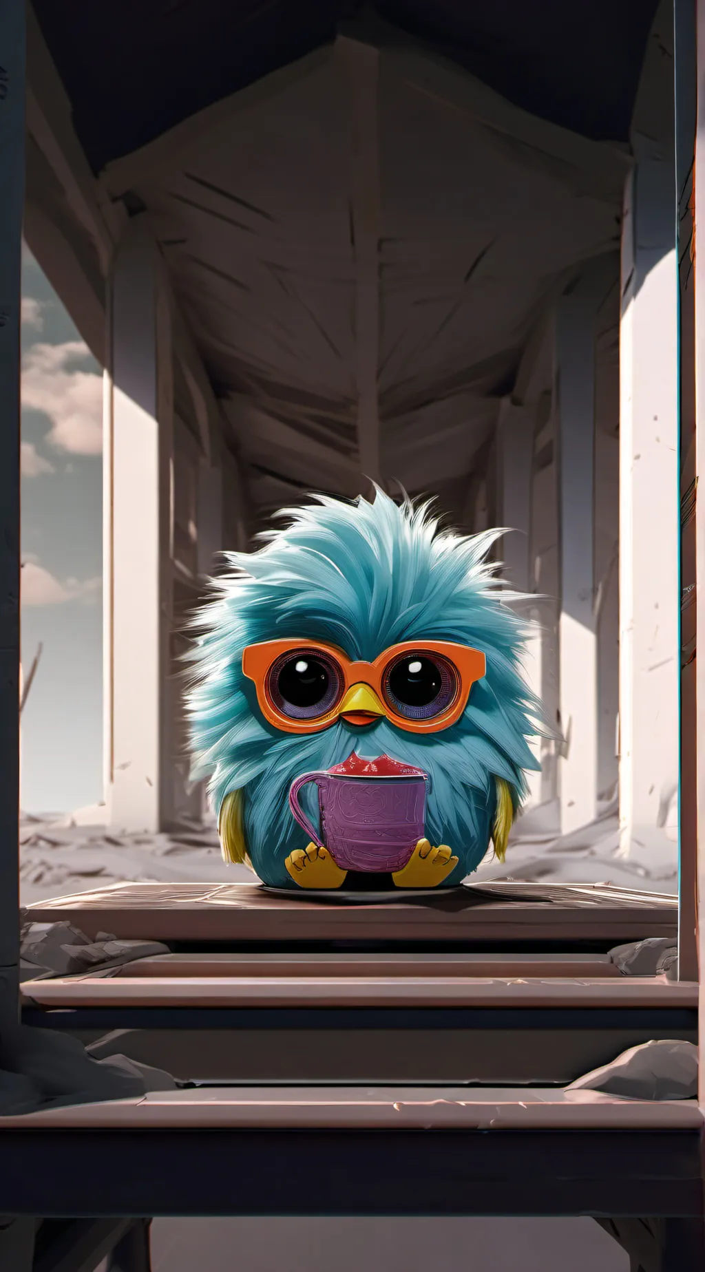 ai character: Furby background
