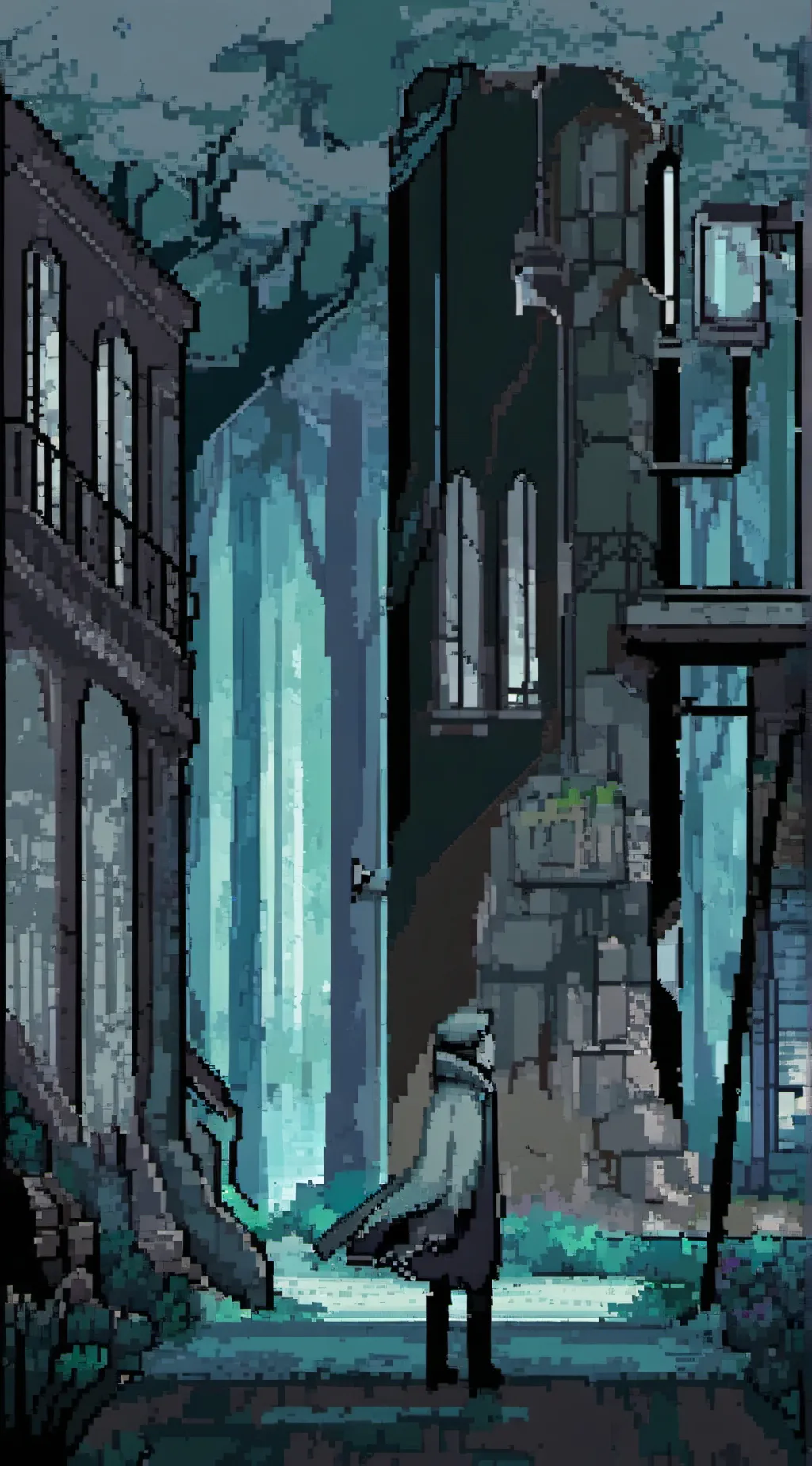 ai character: Fpe hiking background