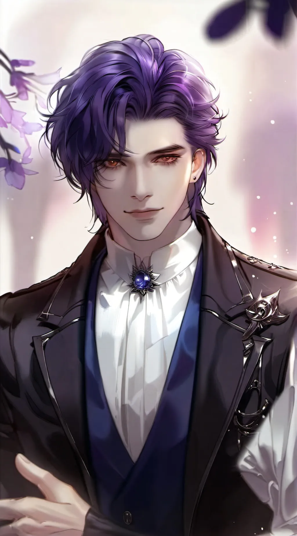 ai character: Purple leader background