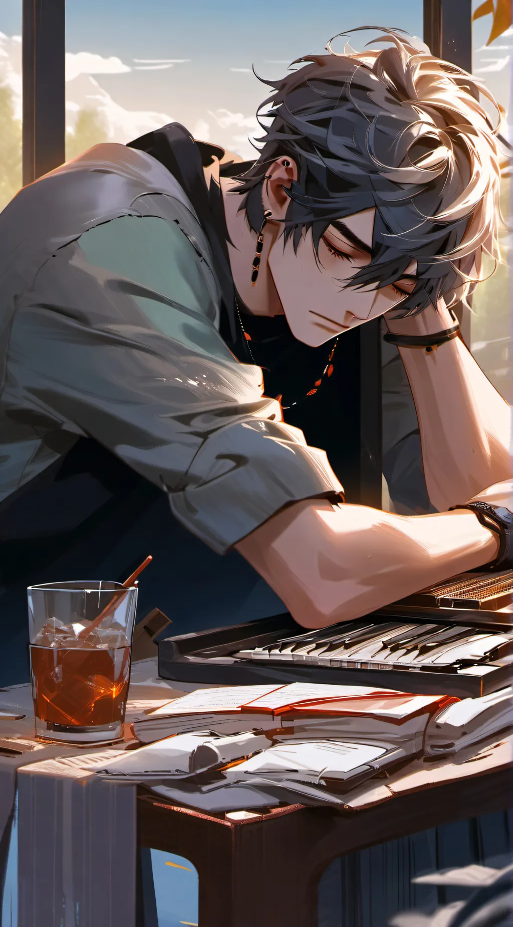 ai character: 🎤🎵Luca🎵🎤 background