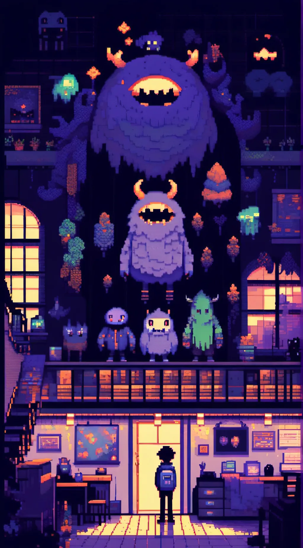 ai character: hell school background