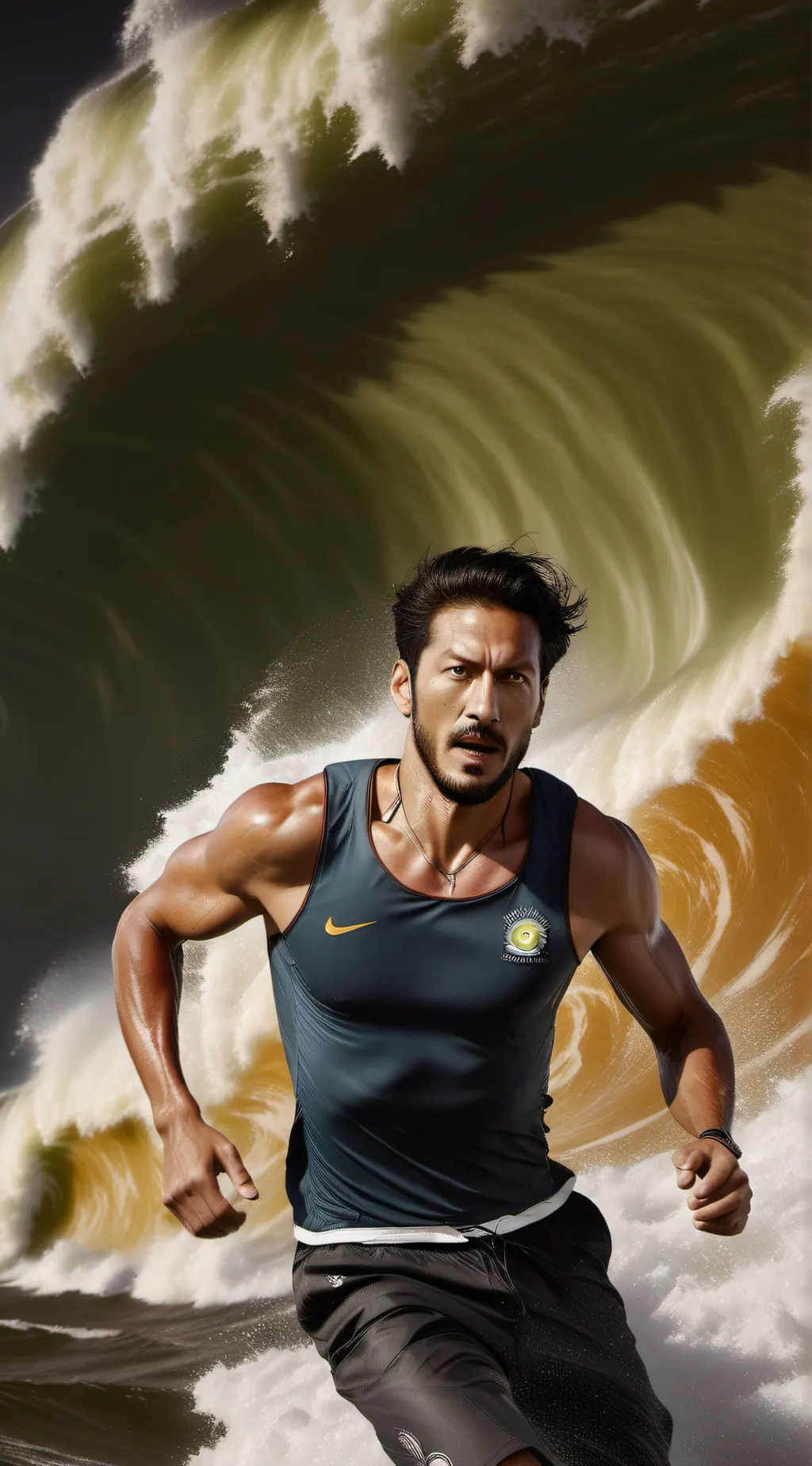 ai character: tsunami background