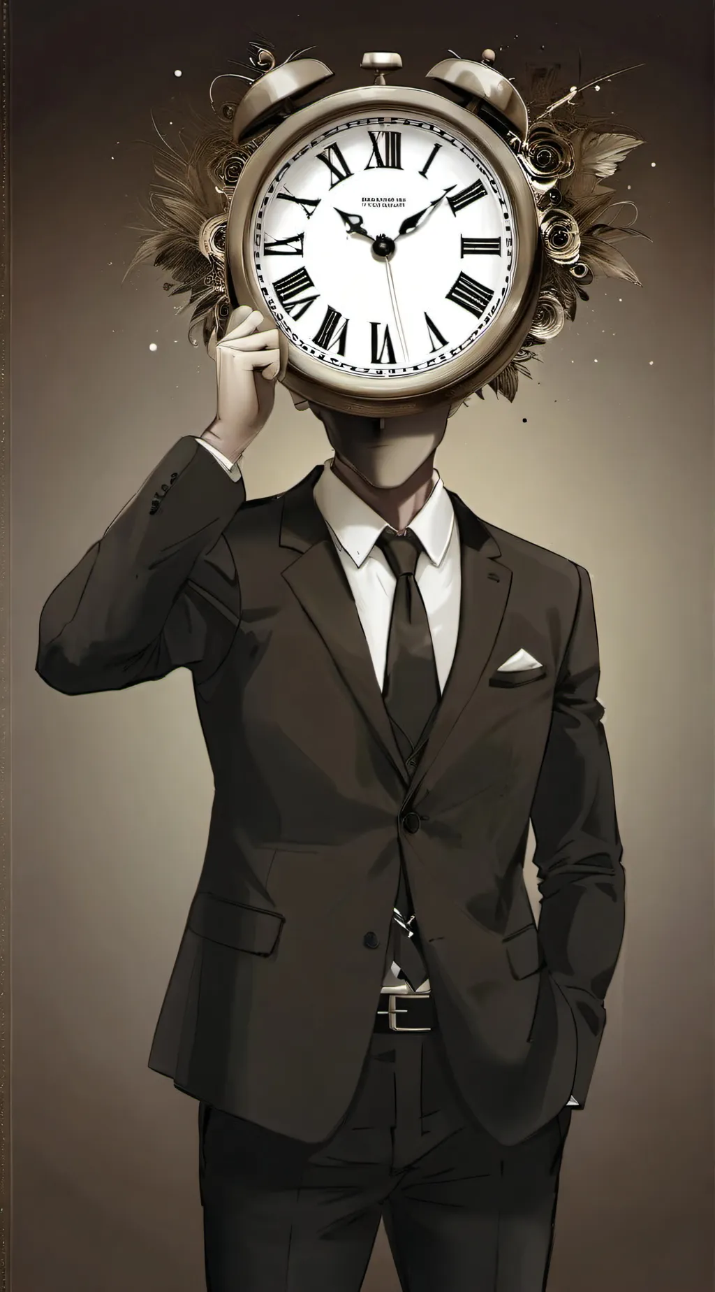 ai character: Time balance background