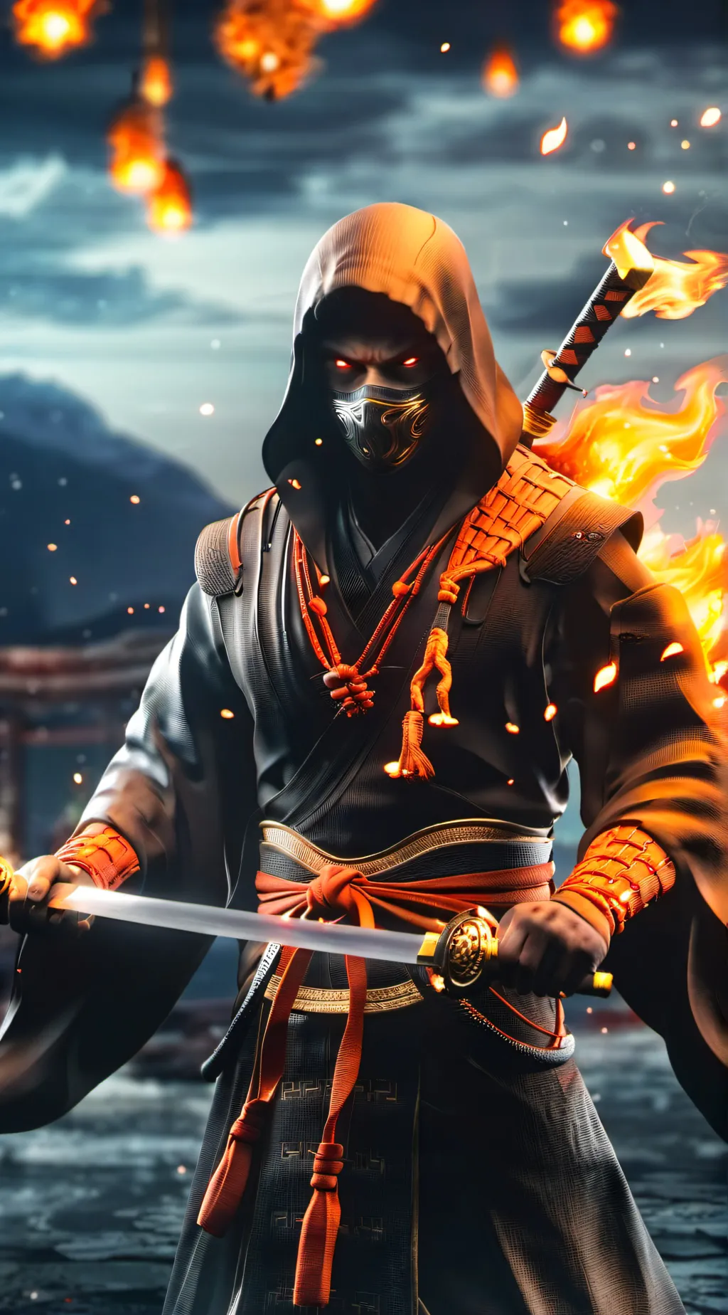 ai character: Ashen Blade background