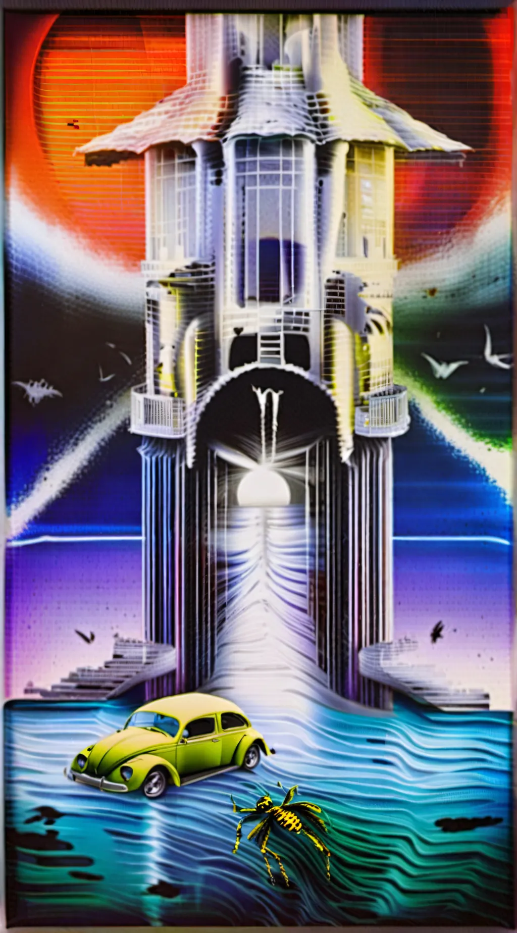 ai character: Beetle juice  background