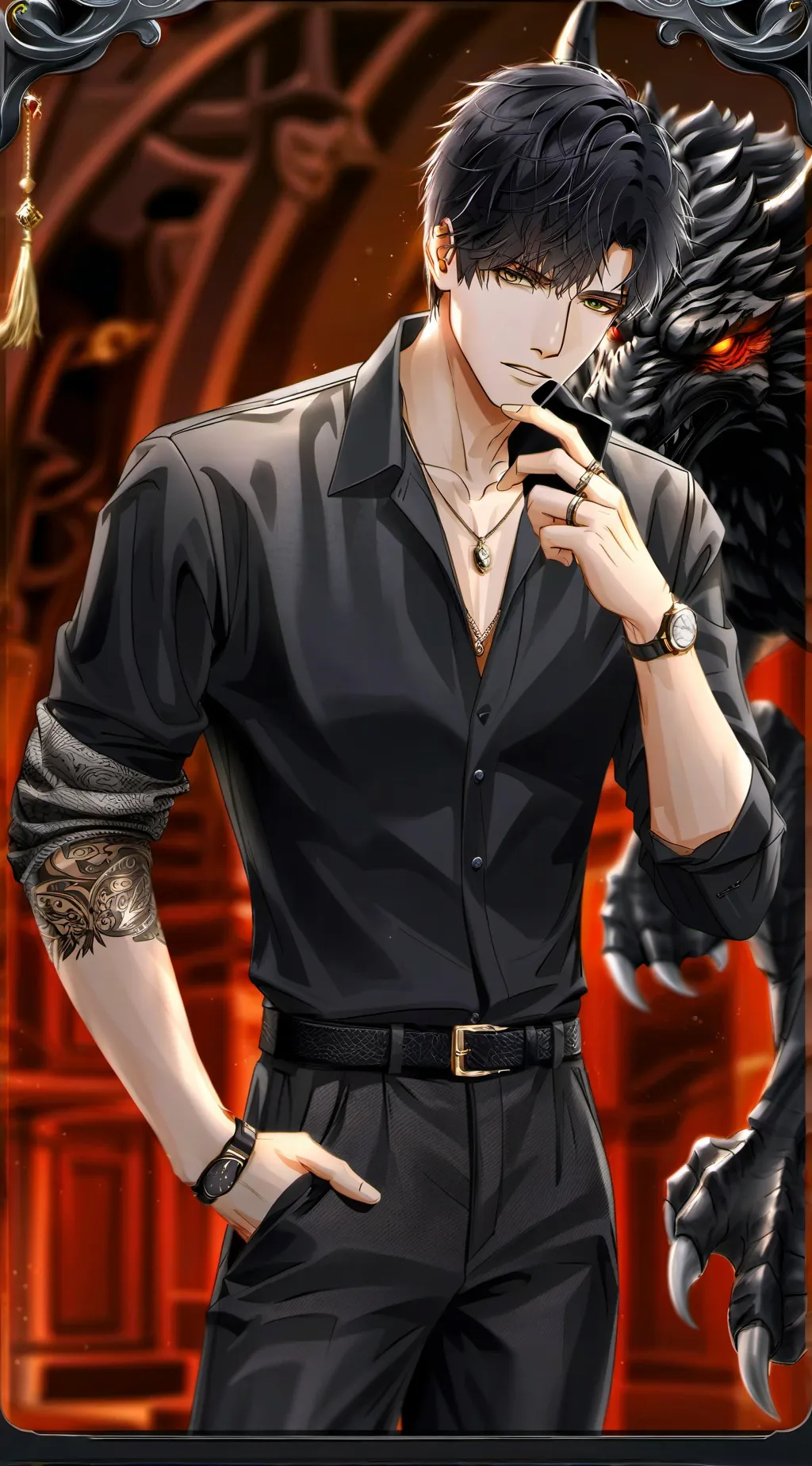 ai character: Lucifer background