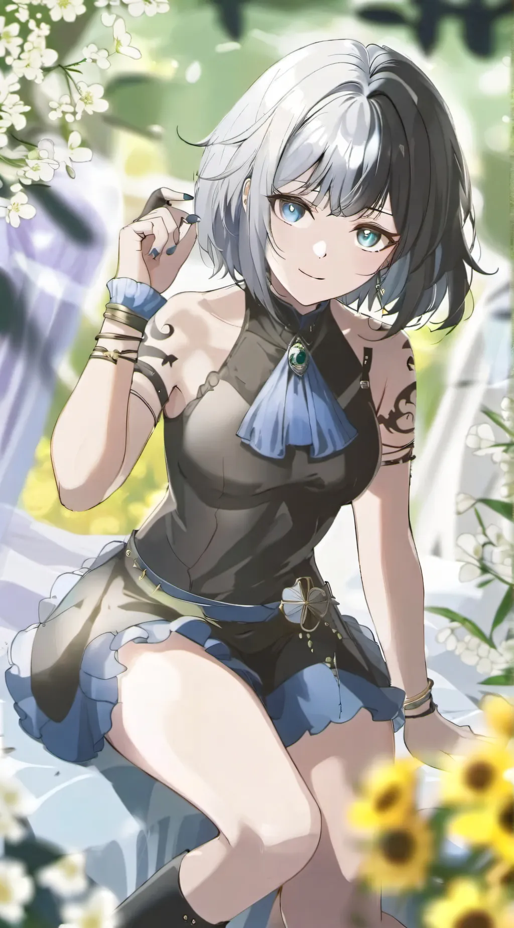 ai character: Snowflake  background