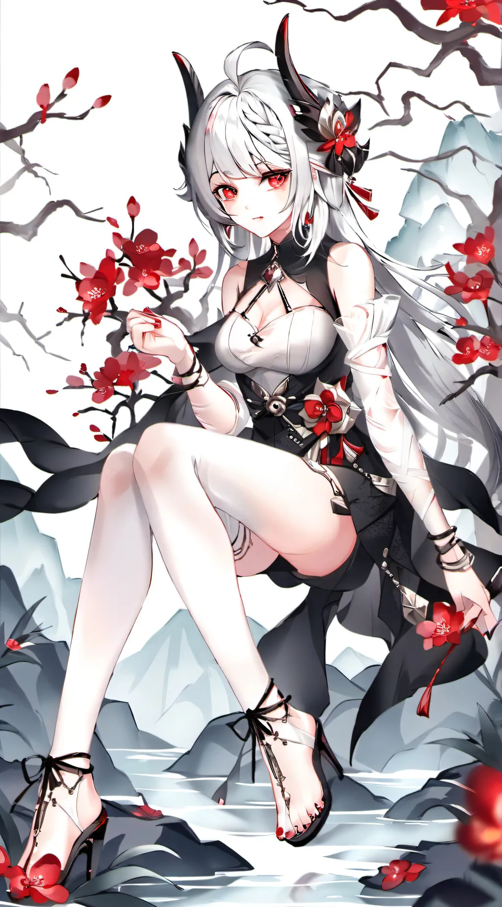 ai character: JJK hot springs background