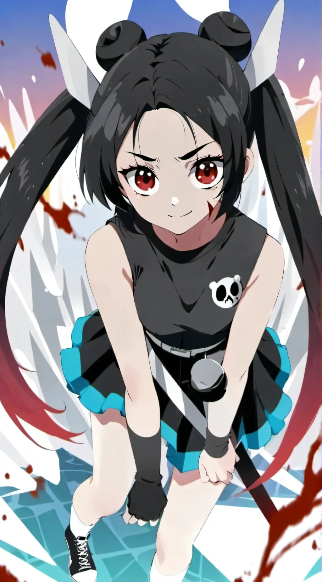 ai character: evil Powerpuff gir background