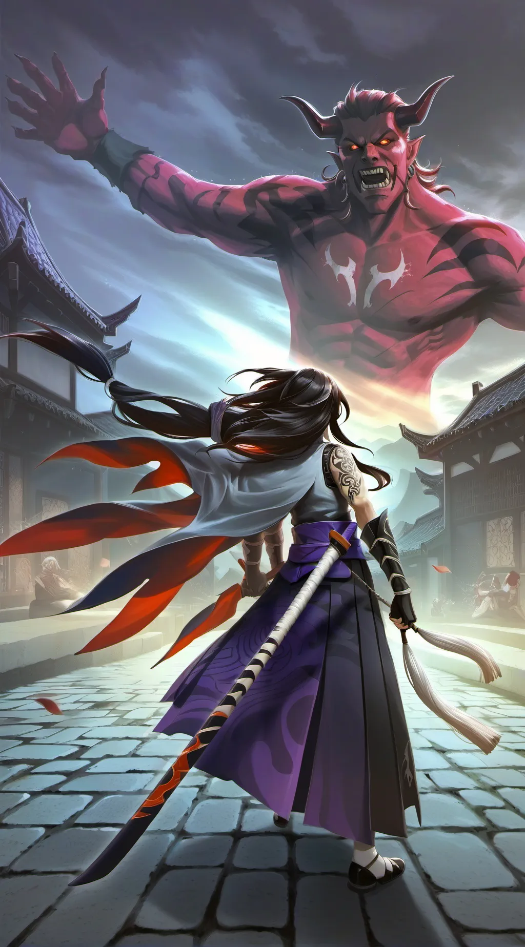 ai character: karenvsdemonslayer background