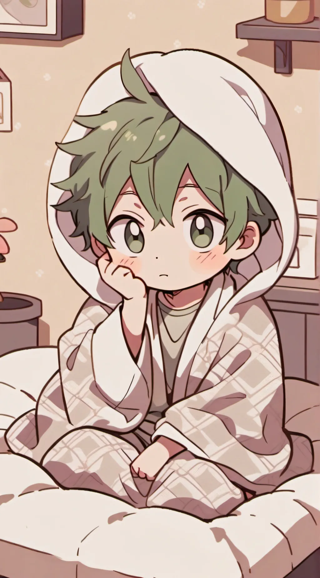 ai character: Deku sick background